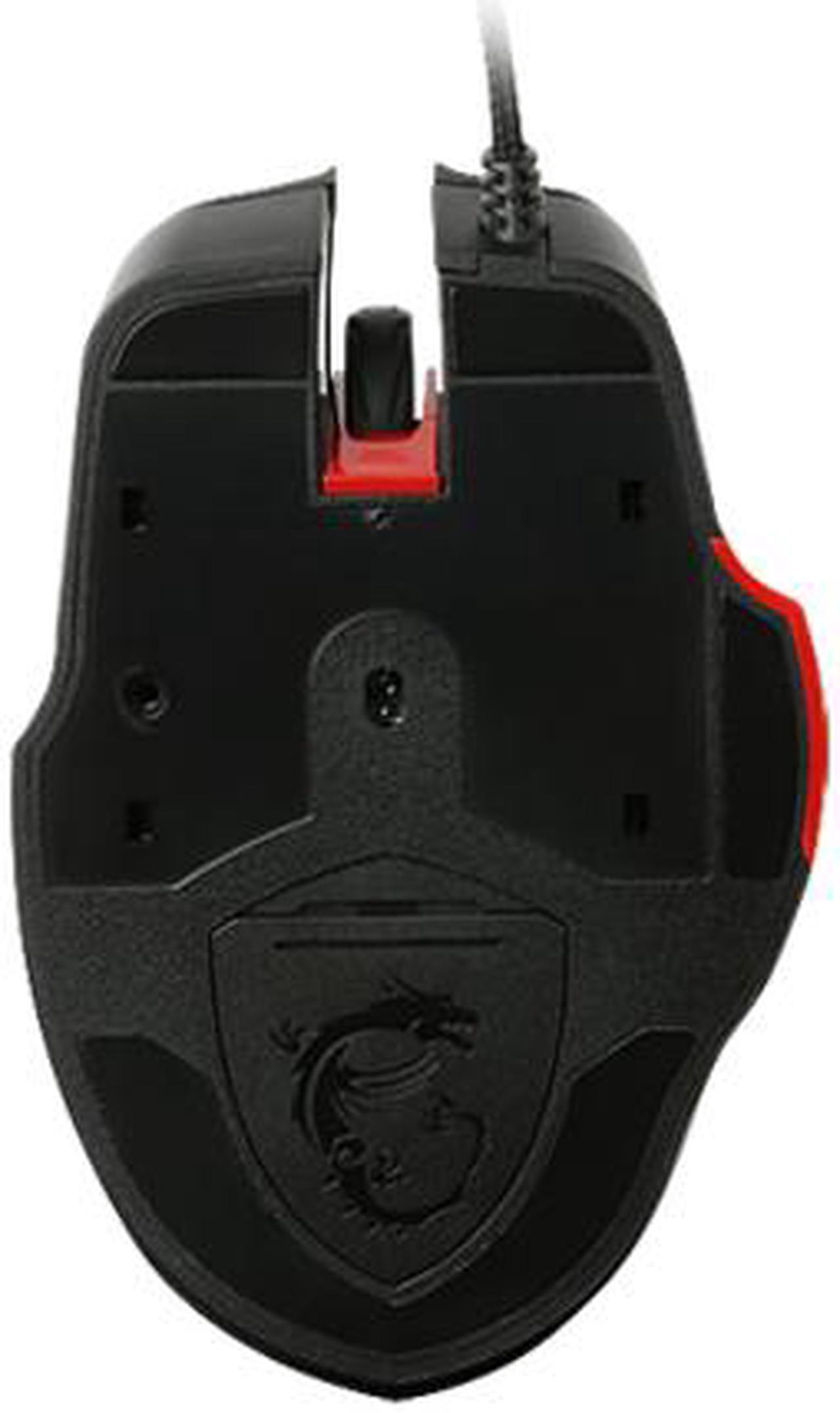Alt view image 9 of 15 - MSI INTERCEPTOR DS300 S12-0401290-D22 Black 6 Buttons 1 x Wheel USB 2.0 Wired Laser Gaming Mouse