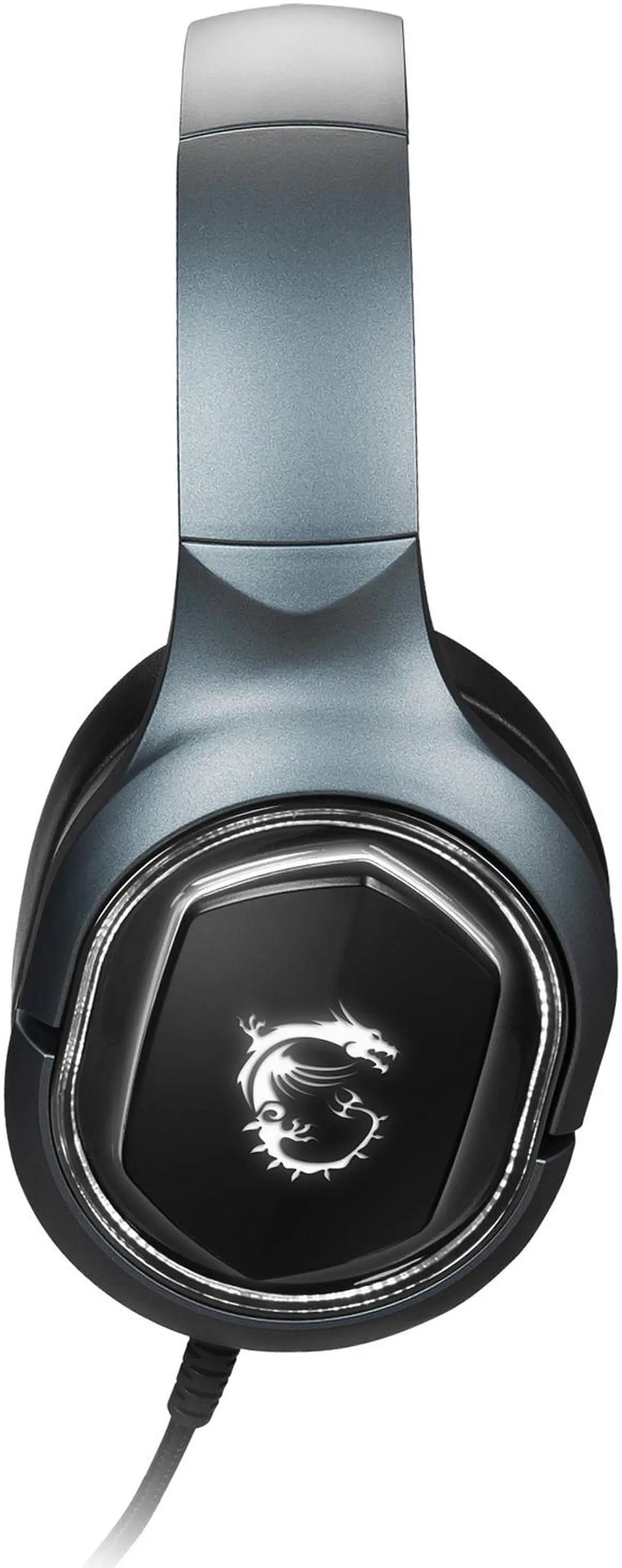 Alt view image 3 of 9 - MSI IMMERSE GH50 Gaming Headset - 7.1 Virtual Surround Sound Headphones, Vibration Feedback, 40mm Neodymium Drivers, Laptop, RGB Lighting, Detachable Mic, Inline Controls, USB 2.0 Connector - Wired