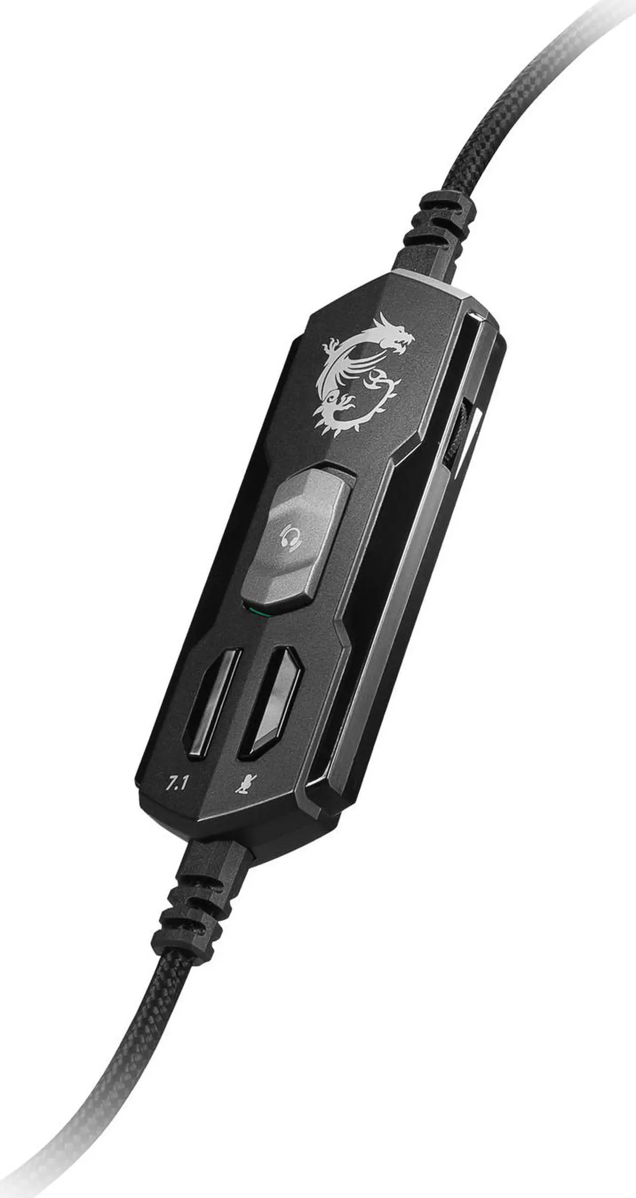 Alt view image 7 of 9 - MSI IMMERSE GH50 Gaming Headset - 7.1 Virtual Surround Sound Headphones, Vibration Feedback, 40mm Neodymium Drivers, Laptop, RGB Lighting, Detachable Mic, Inline Controls, USB 2.0 Connector - Wired