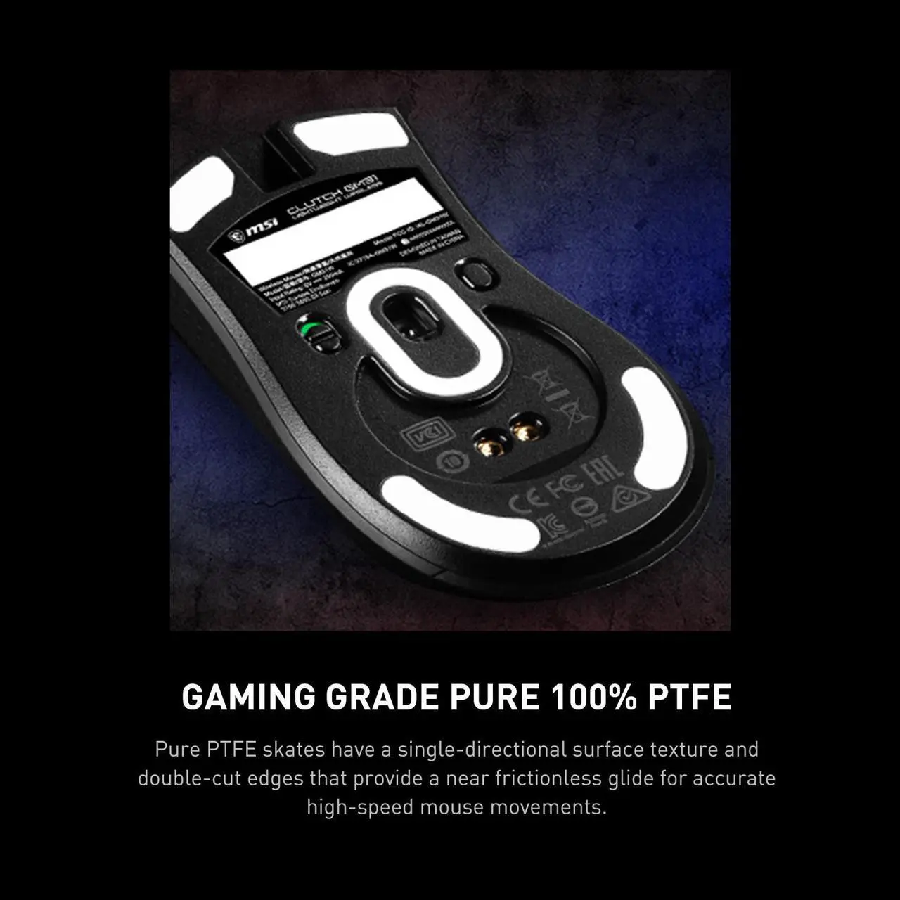 Alt view image 10 of 16 - MSI Clutch GM31 Lightweight Wireless Ergonomic Gaming Mouse & Charging Dock, 12K DPI Optical Sensor, 60M Omron Switches, Fast-Charging 110Hr Battery, RGB Mystic Light, 5 Programmable Buttons, PC/Mac