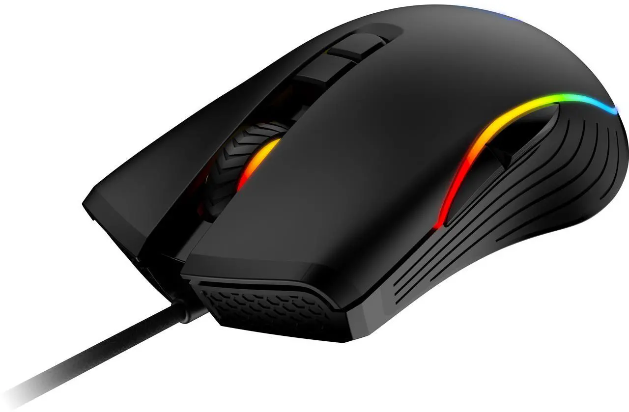 Alt view image 4 of 8 - MSI Forge GM300 Lightweight Gaming Mouse - USB, RGB, Adjustable up to 7200 DPI - Black