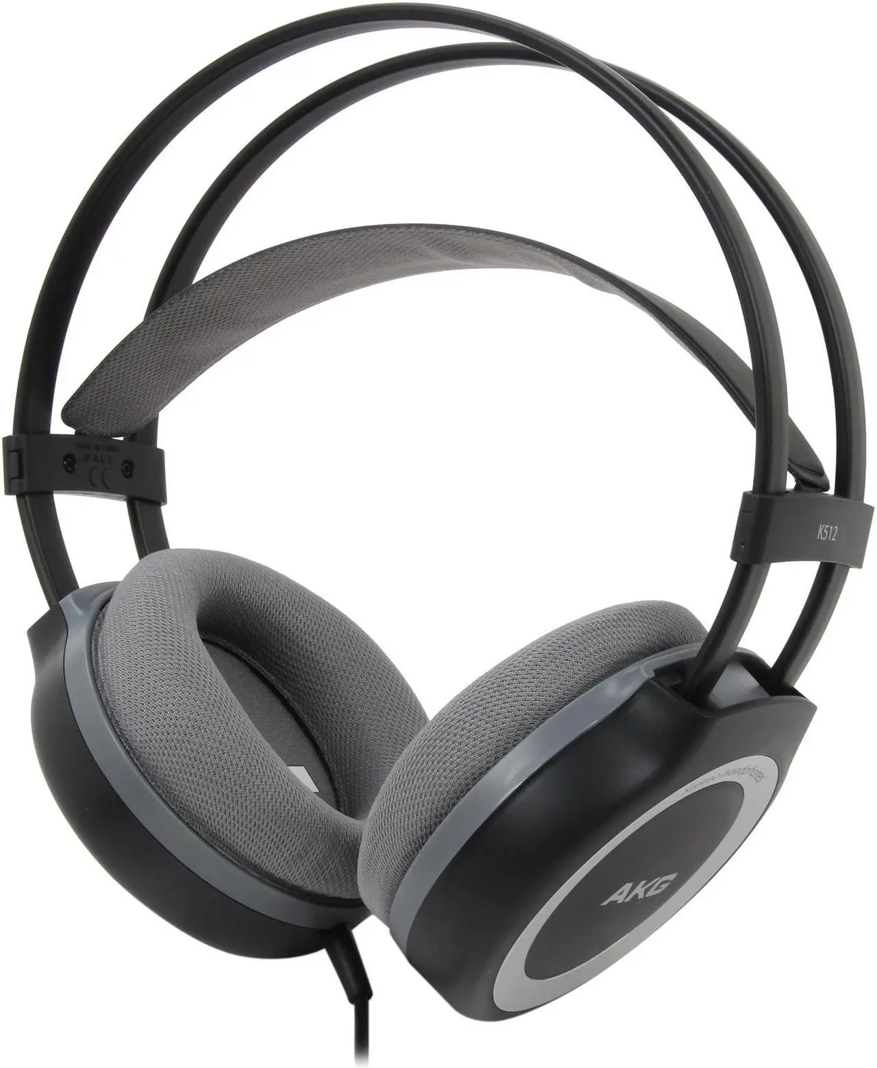 Alt view image 2 of 7 - AKG Black with Silver Elements K512 MKII 3.5mm/ 6.3mm Connector On-Ear Powerful Performance Headphone