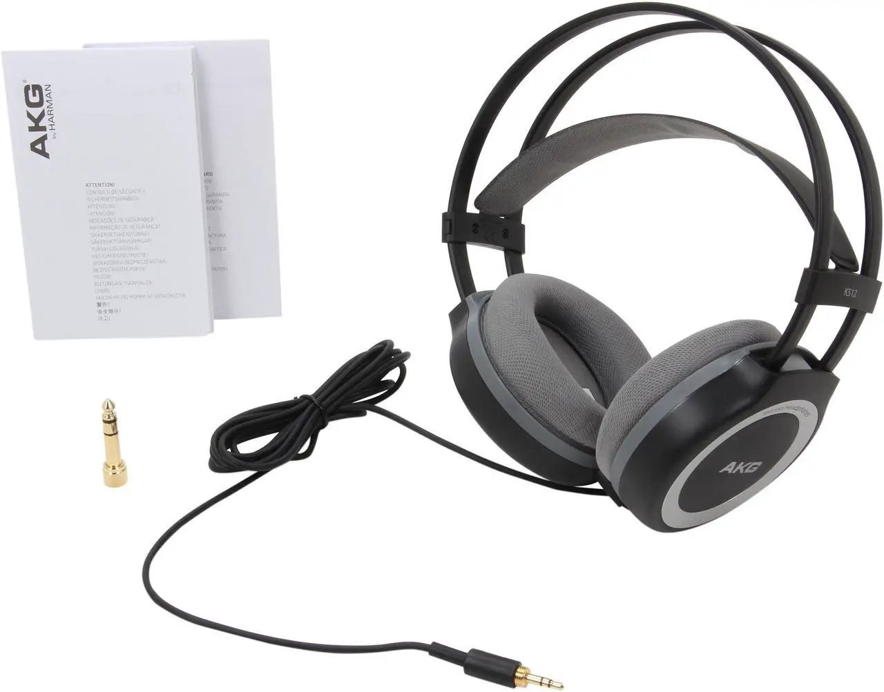 Alt view image 6 of 7 - AKG Black with Silver Elements K512 MKII 3.5mm/ 6.3mm Connector On-Ear Powerful Performance Headphone