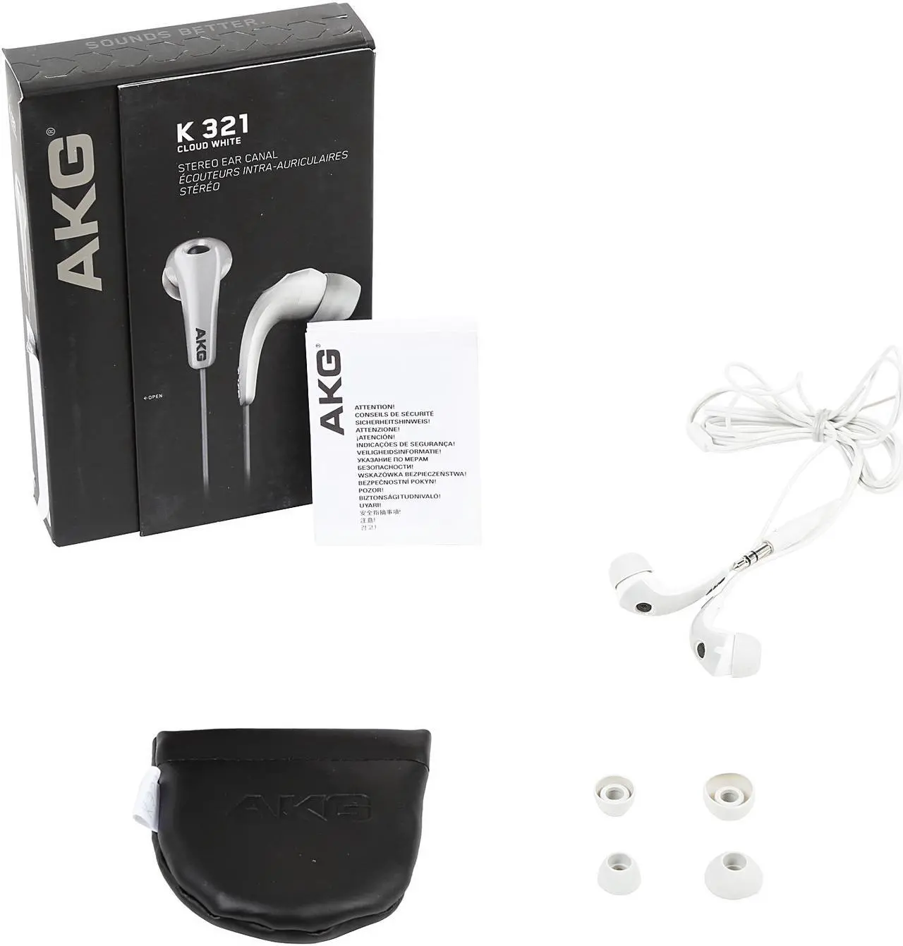 Alt view image 5 of 5 - AKG K321 In-Ear Headhphones - White