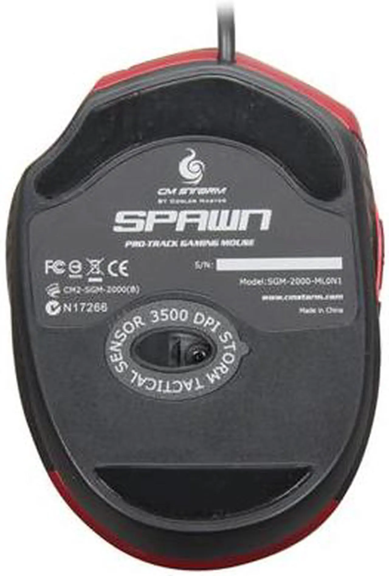 Alt view image 4 of 5 - CM Storm Spawn - 3500 DPI Optical Gaming Mouse with Durable Omron Microswitches