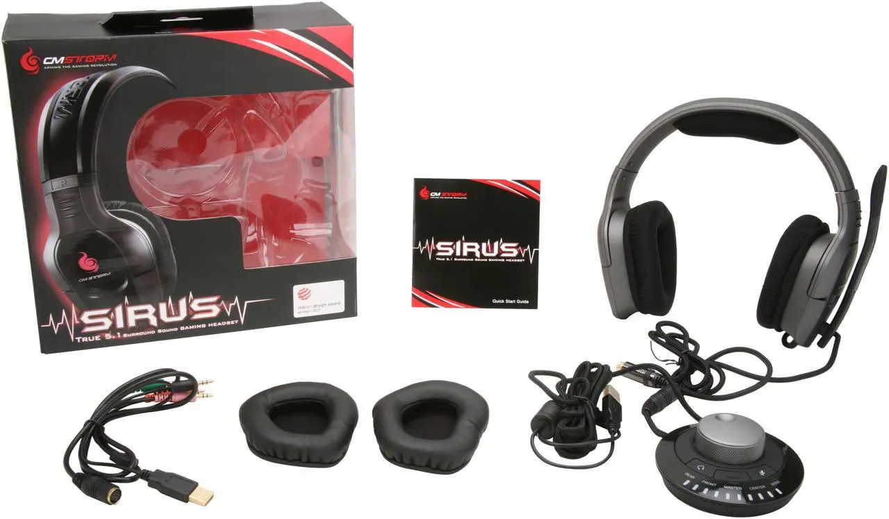 Alt view image 6 of 6 - CM Storm Sirus - True 5.1 Surround Sound Gaming Headset with Control Module