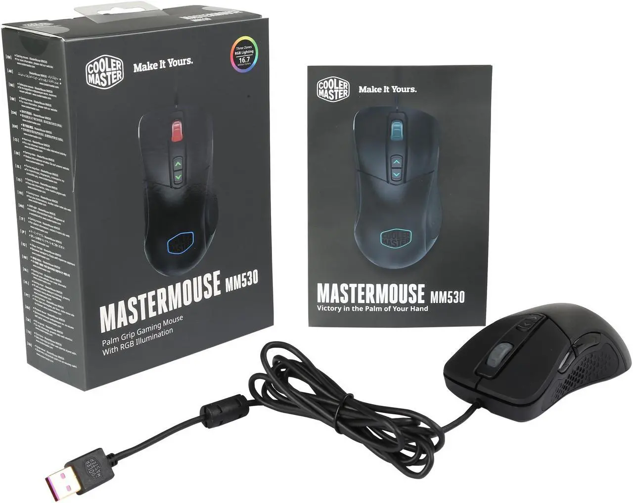 Alt view image 7 of 6 - Cooler Master MasterMouse MM530 Ergonomic Gaming Mouse with Precision 12000 DPI Sensor and Durable PBT Buttons w/ Omron Switches