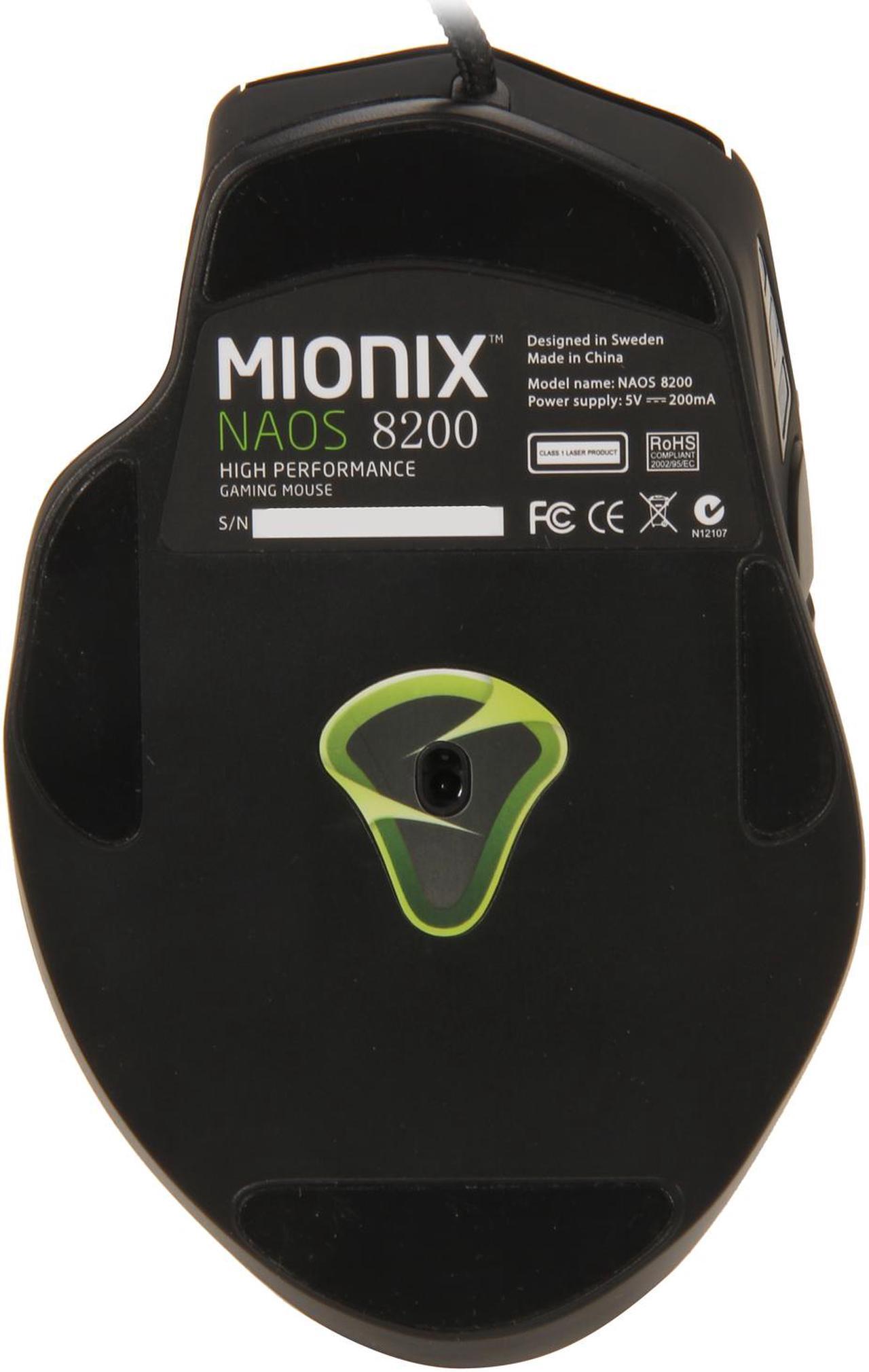 Alt view image 3 of 5 - Mionix NAOS 8200 000MIO8200M Black 7 Buttons 1 x Wheel USB 2.0 Wired Laser Gaming Mouse