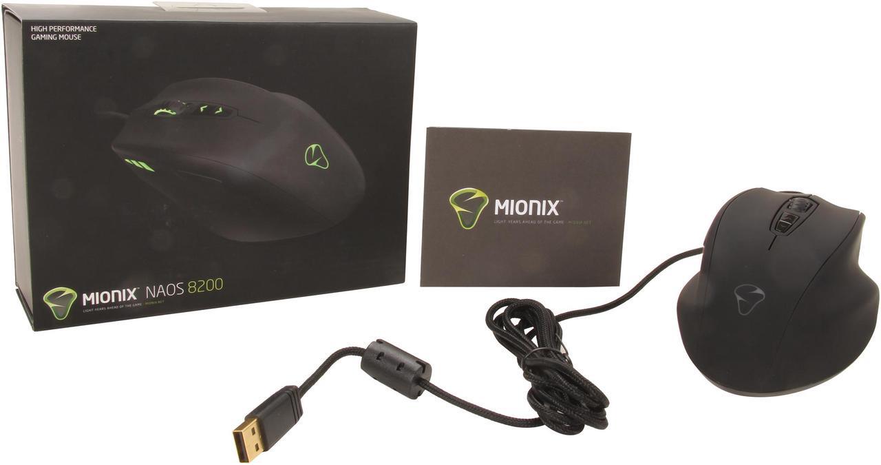 Alt view image 5 of 5 - Mionix NAOS 8200 000MIO8200M Black 7 Buttons 1 x Wheel USB 2.0 Wired Laser Gaming Mouse