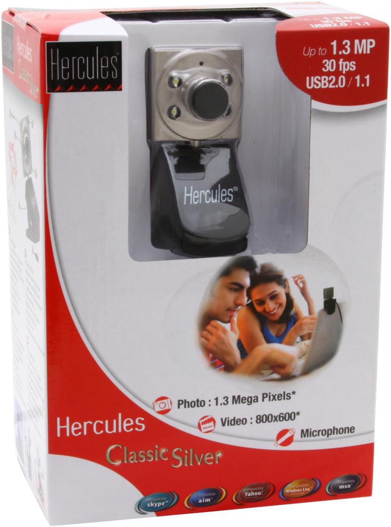 Alt view image 10 of 10 - Hercules Classic Silver USB 2.0 Webcam