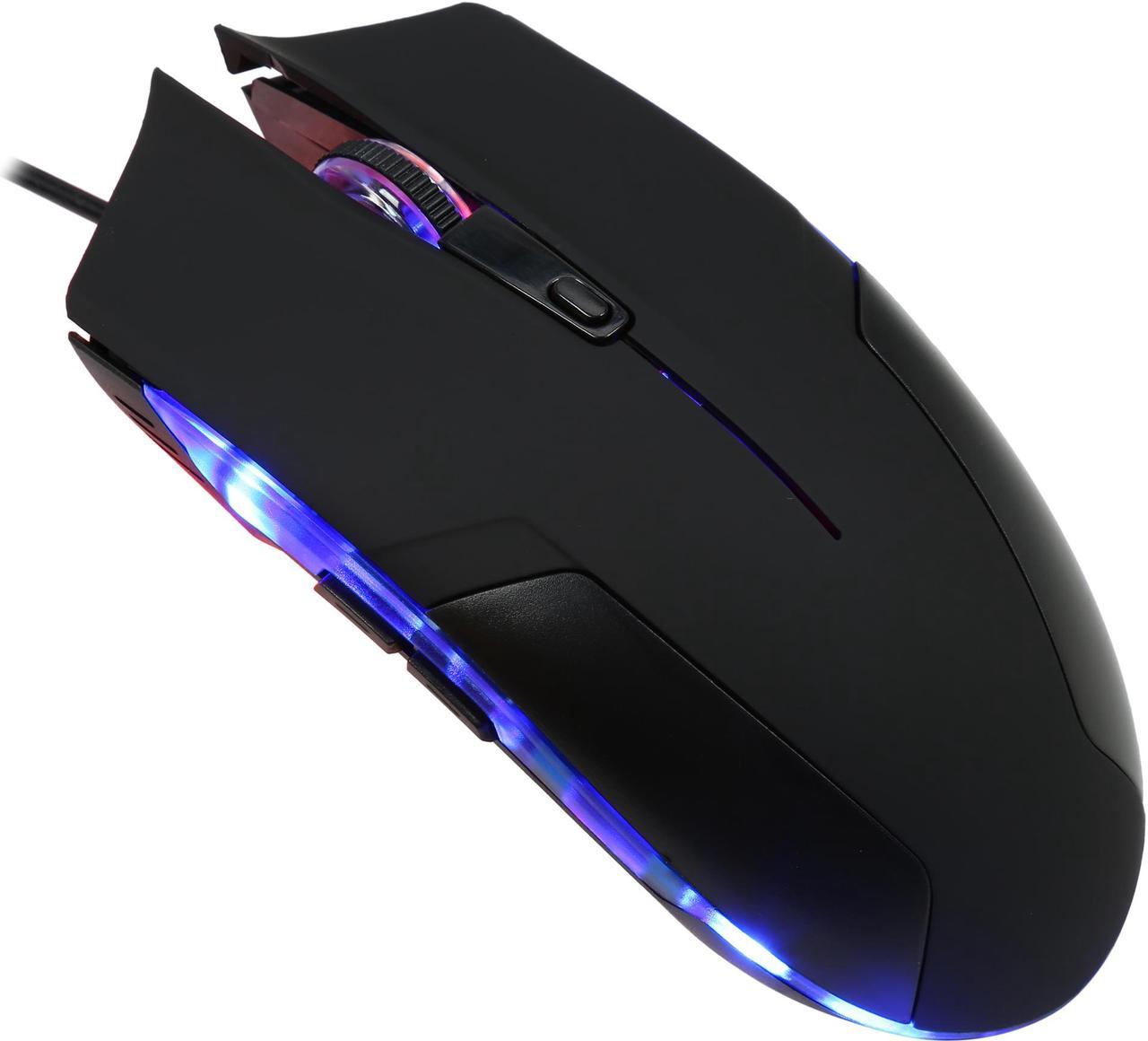 Orange MOUC093NB, 2400 DPI Ergonomic High Precision LED Gaming Mouse With Side-control Buttons PRO-AIM Gaming Sensor