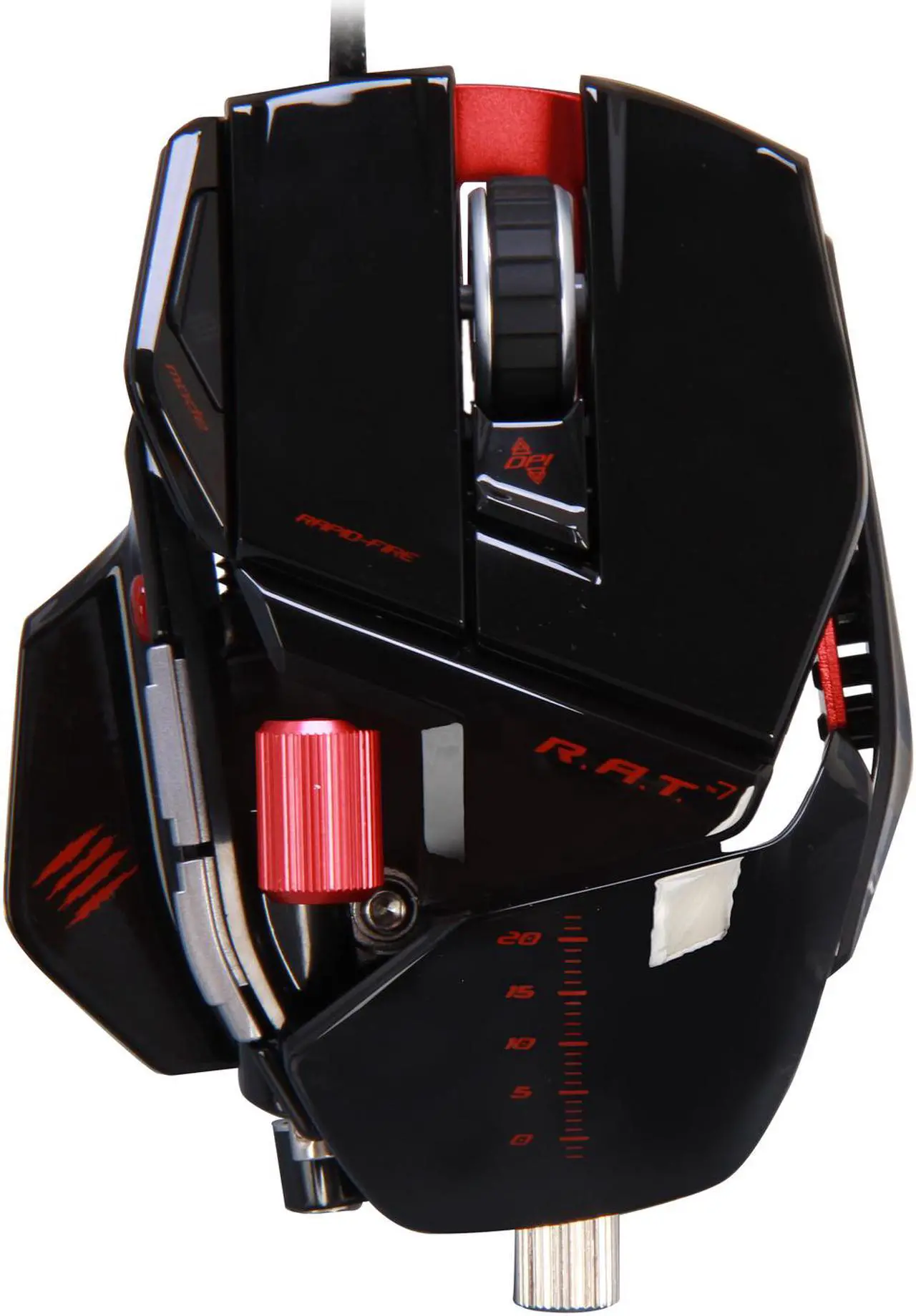Alt view image 3 of 6 - Mad Catz R.A.T.7 Gaming Mouse for PC and Mac - Gloss Black