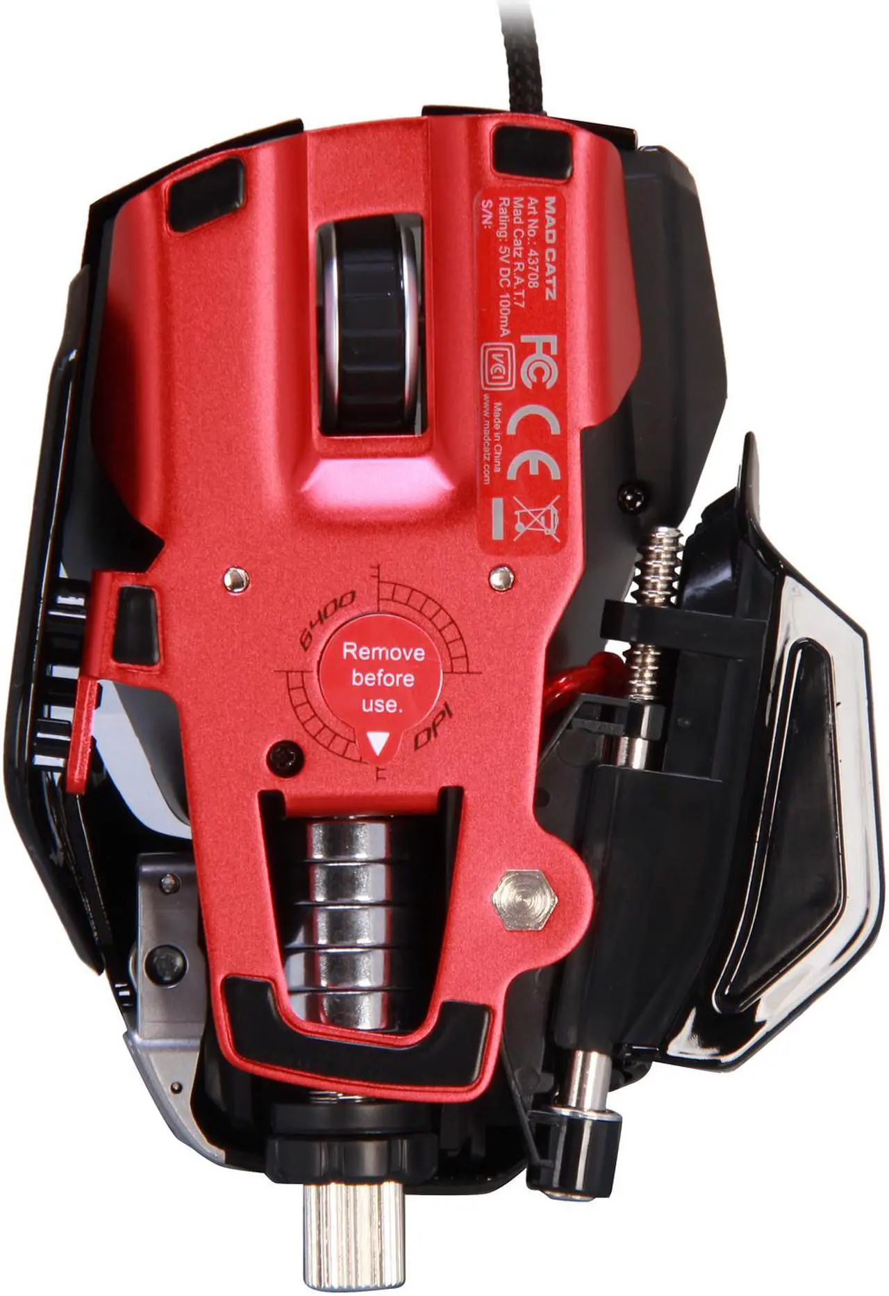 Alt view image 4 of 6 - Mad Catz R.A.T.7 Gaming Mouse for PC and Mac - Gloss Black