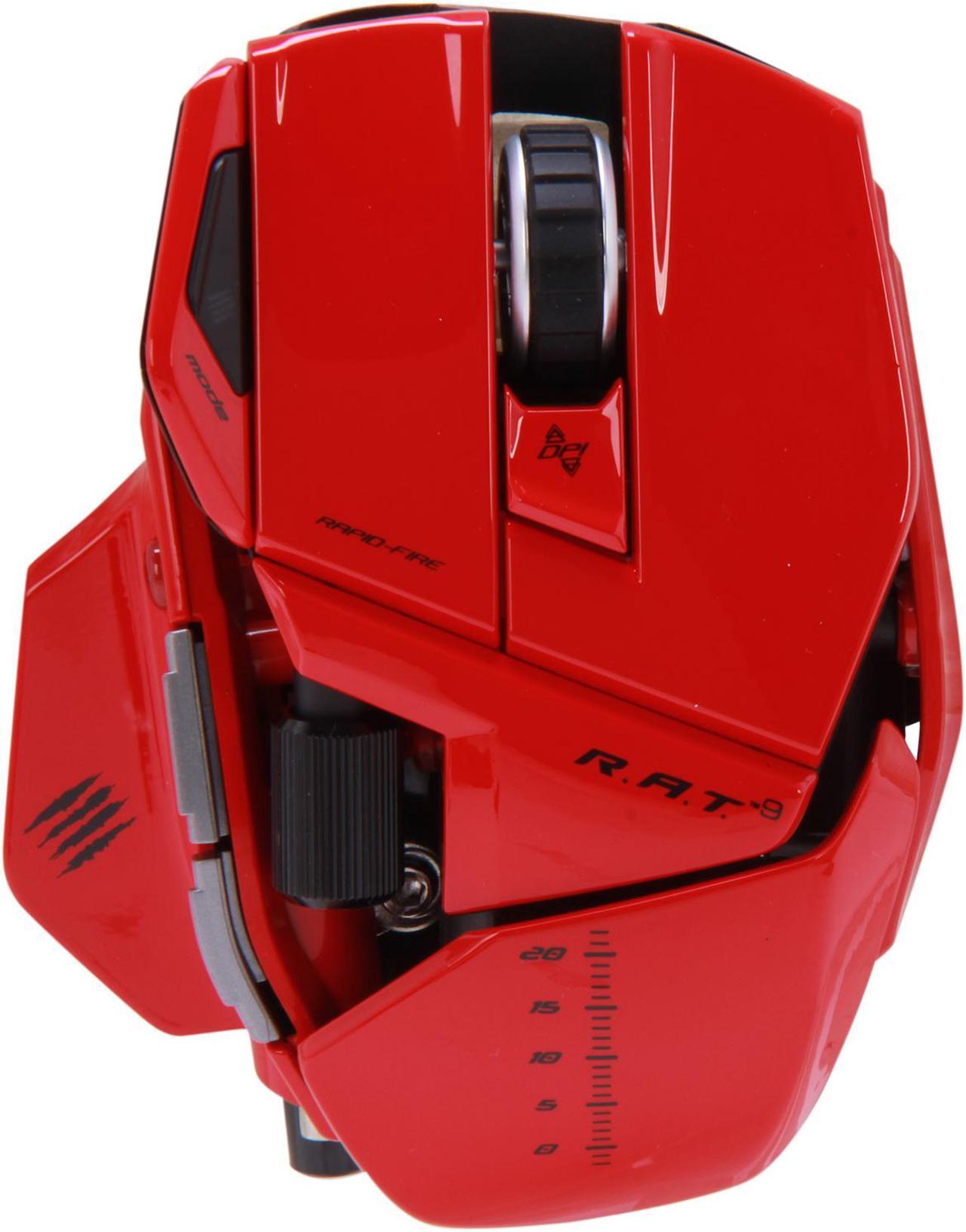 Alt view image 2 of 7 - Mad Catz R.A.T.9 Gaming Mouse for PC and Mac - Red