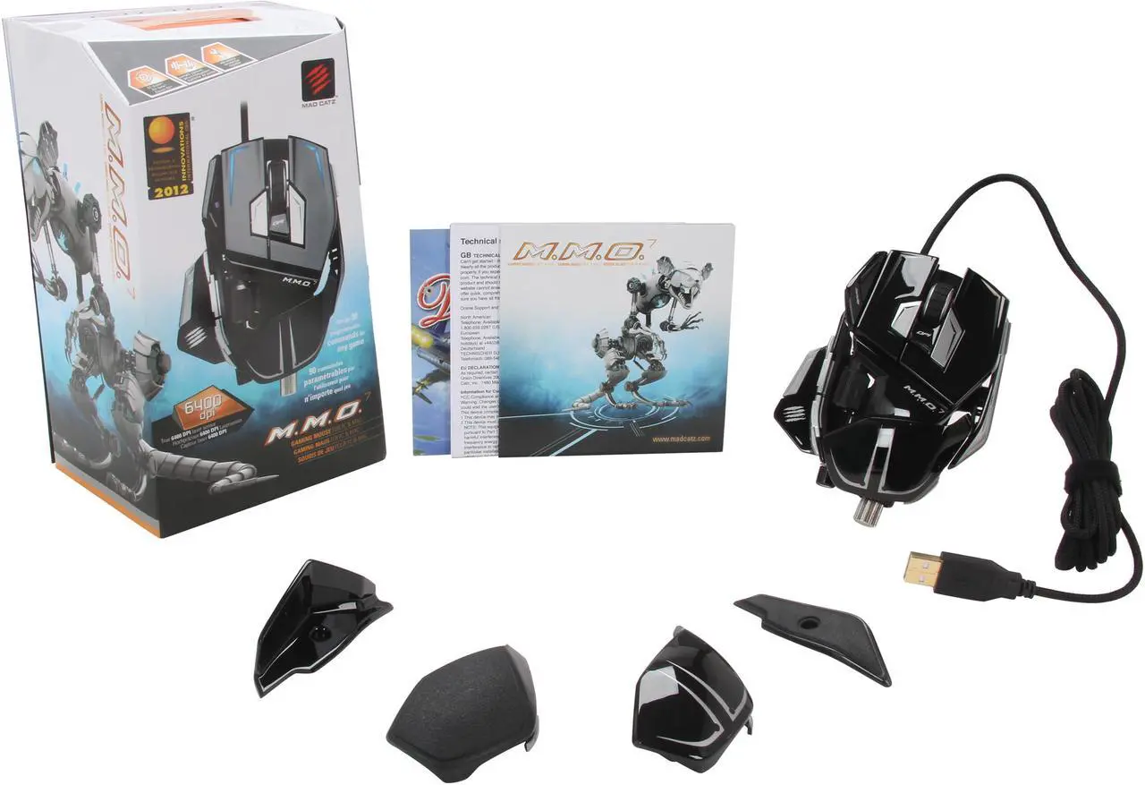 Alt view image 4 of 4 - Mad Catz M.M.O.7 Gaming Mouse for PC and Mac - Gloss Black