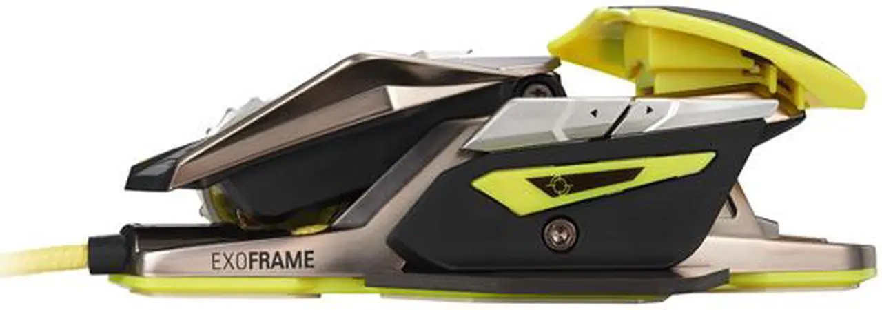 Alt view image 2 of 9 - Mad Catz R.A.T. PRO X MCB4371800P6/02/1 1 x Wheel Wired Laser Ultimate Gaming Mouse with Philips PLN2037 Twin-eye Laser Sensor Module for PC
