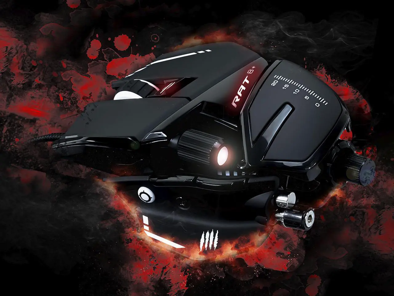 Alt view image 4 of 4 - MAD CATZ The Authentic R.A.T 8+ Optical Gaming Mouse - Black