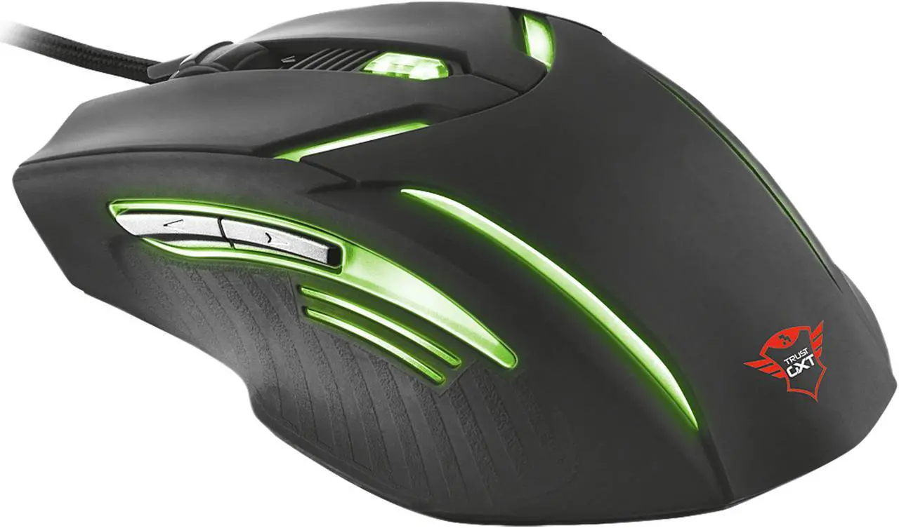 Main image of Trust GXT 152 Exent Illuminated Gaming Mouse - Accurate 2400 dpi Gamer Mouse with 6 Buttons and Illuminated Top and Sides
