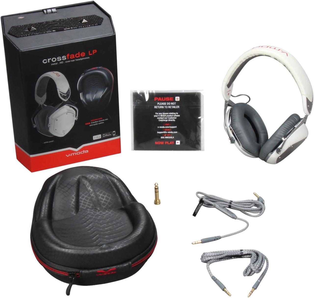Alt view image 8 of 8 - V-MODA Crossfade LP Over-Ear Metal Headphones in White Pearl