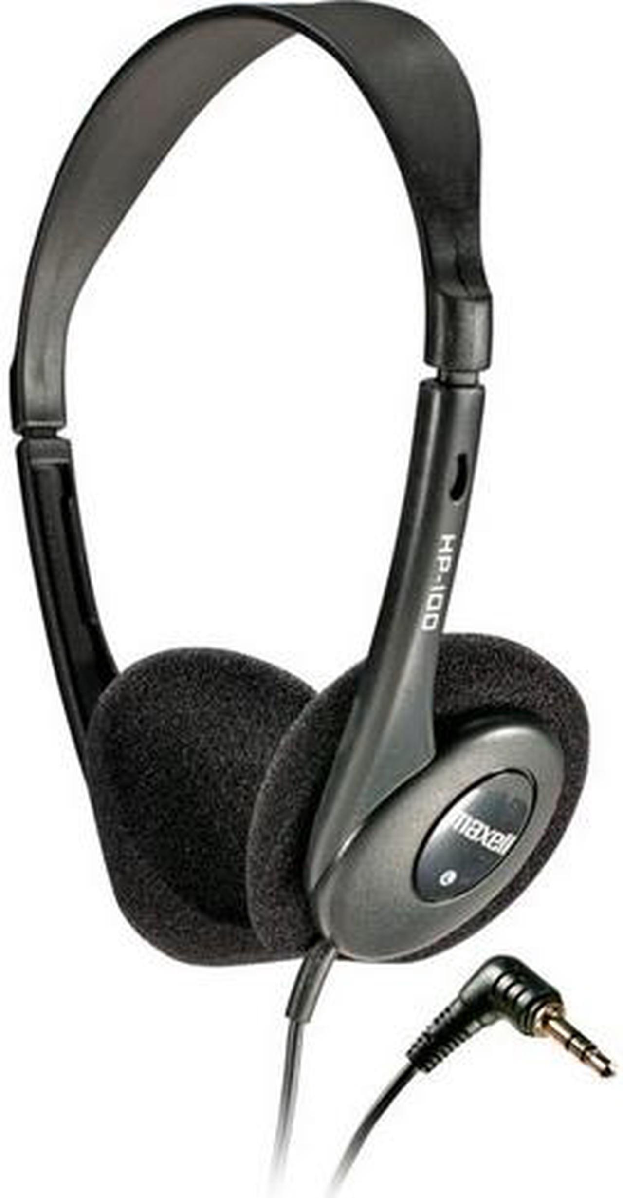 Maxell Black HP-100 Supra-aural Lightweight on-ear Stereo Headphones