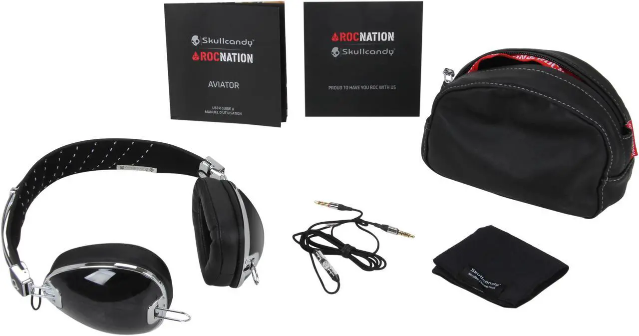 Alt view image 5 of 6 - Skullcandy Roc Nation Aviator Over-Ear Headphones w/ Mic (Black) - S6AVDM-156 (2011 Model)
