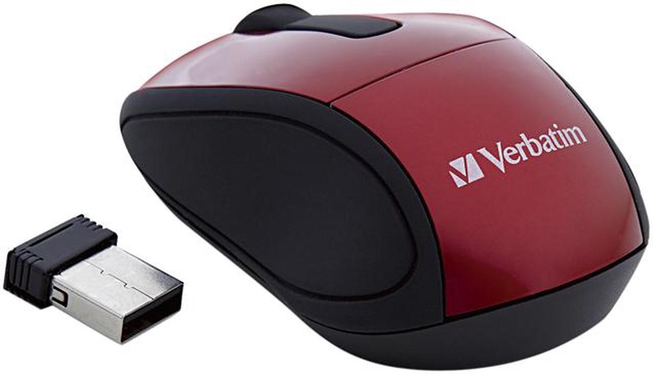 Verbatim 97540 Red 3 Buttons 1 x Wheel USB 2.0 RF Wireless Optical Mini Travel Mouse