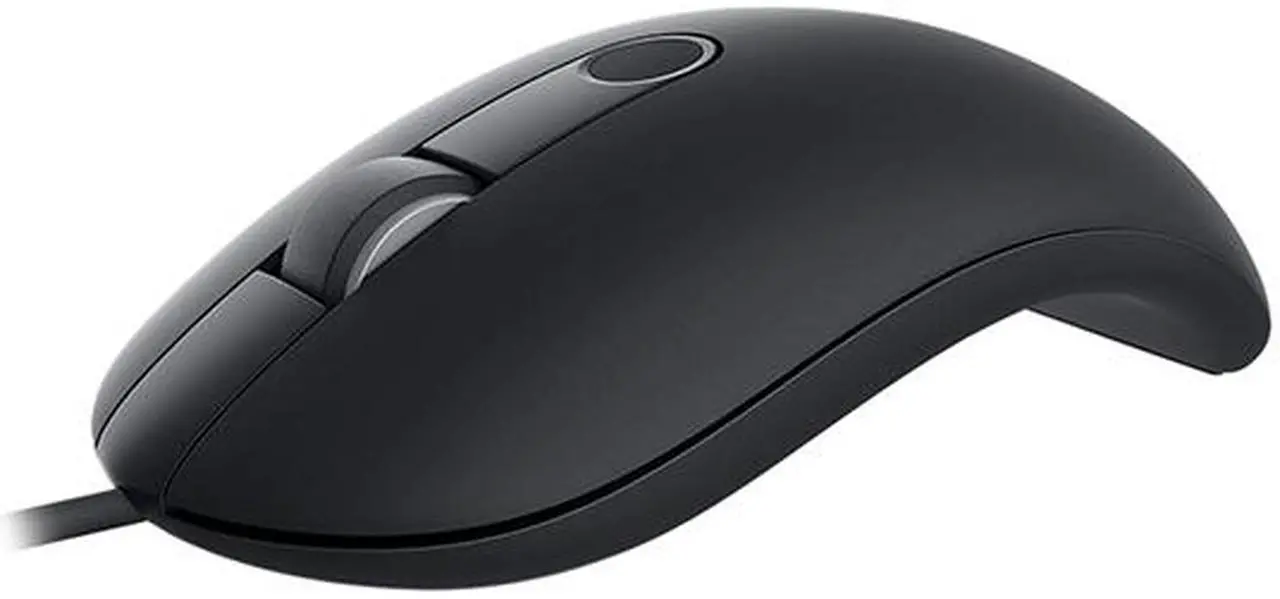 Alt view image 2 of 2 - DELL Wired Mouse with Fingerprint Reader DELL-MS819-BK Black 3 Buttons 1 x Wheel 1 x USB 2.0 - 4 pin USB Type A Wired Optical Mouse