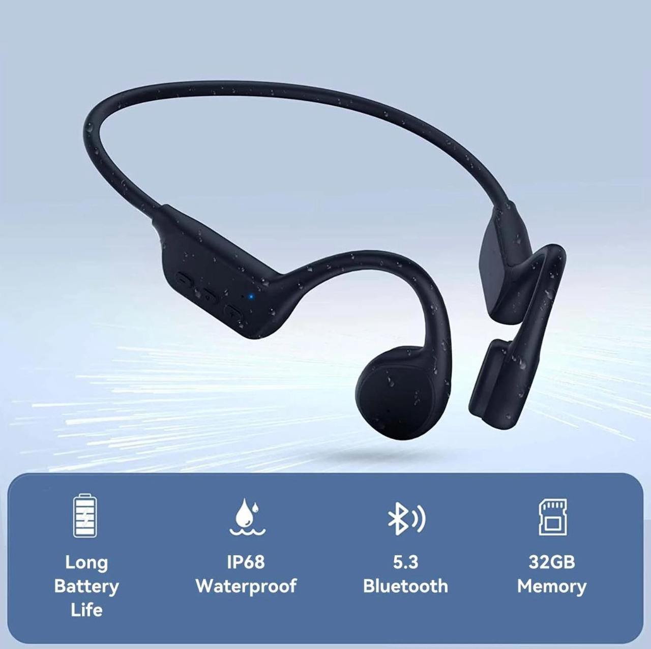 Open Box: NANK Runner Pro2 Bone Conduction Open-ear Wireless Bluetooth IP68 Waterproof Headphones with 32G MP3 Player - Newegg.com - Open Box condition - Image 7