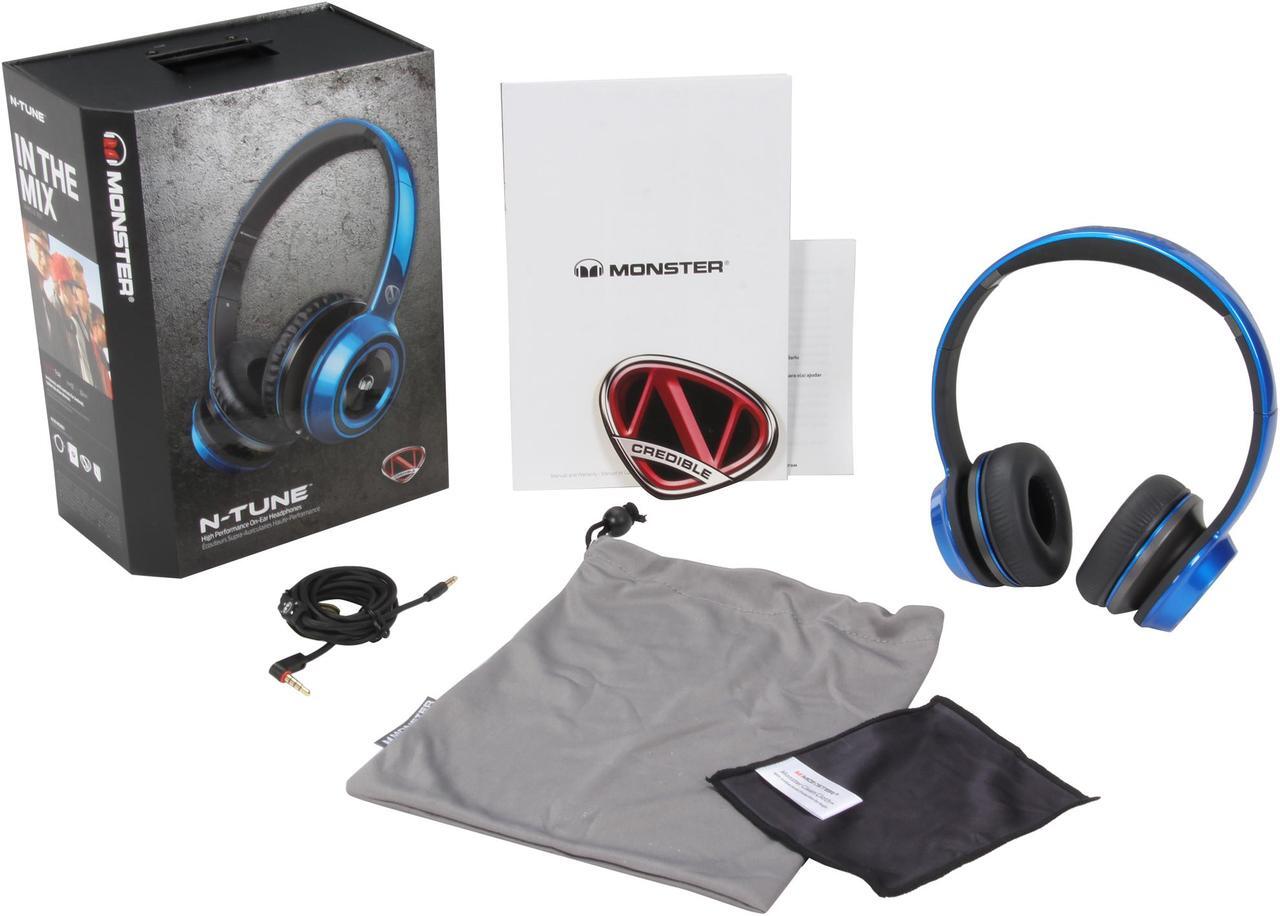 Alt view image 7 of 7 - Ncredible N-Tune On-Ear Headphone by Monster - Cobalt Blue