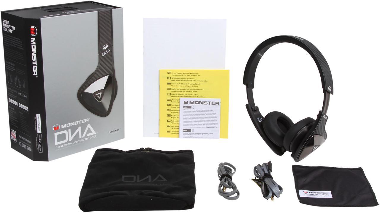 Alt view image 8 of 8 - Monster DNA On-Ear Headphones-Blk/Carbon Fiber