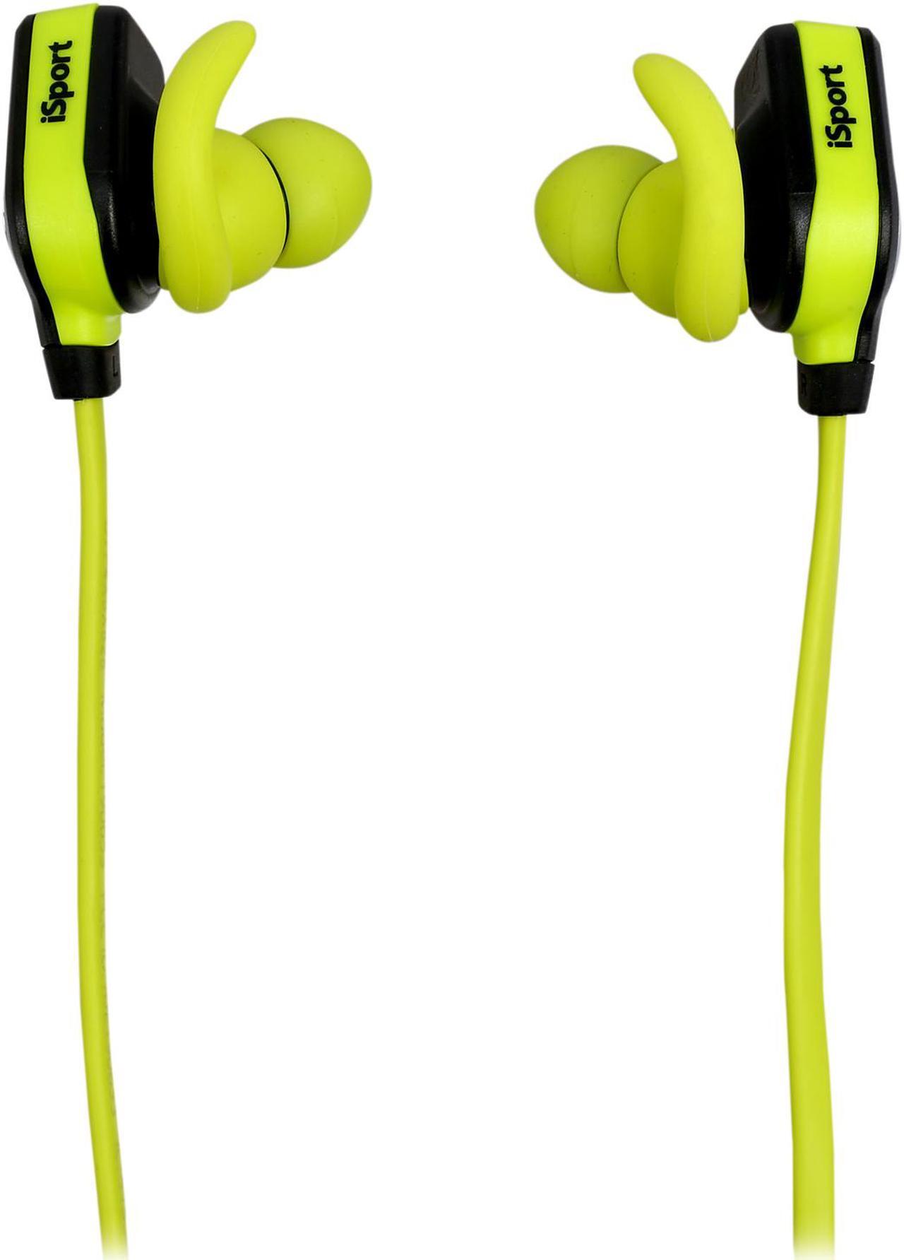 Alt view image 4 of 6 - Monster iSport SuperSlim Bluetooth Wireless In-Ear Headphones (Neon Green)