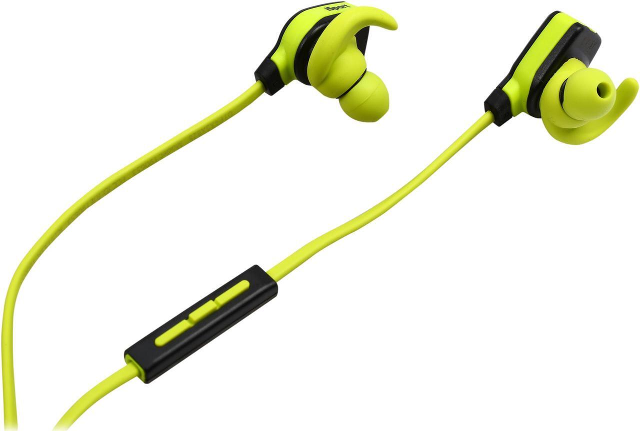 Alt view image 5 of 6 - Monster iSport SuperSlim Bluetooth Wireless In-Ear Headphones (Neon Green)