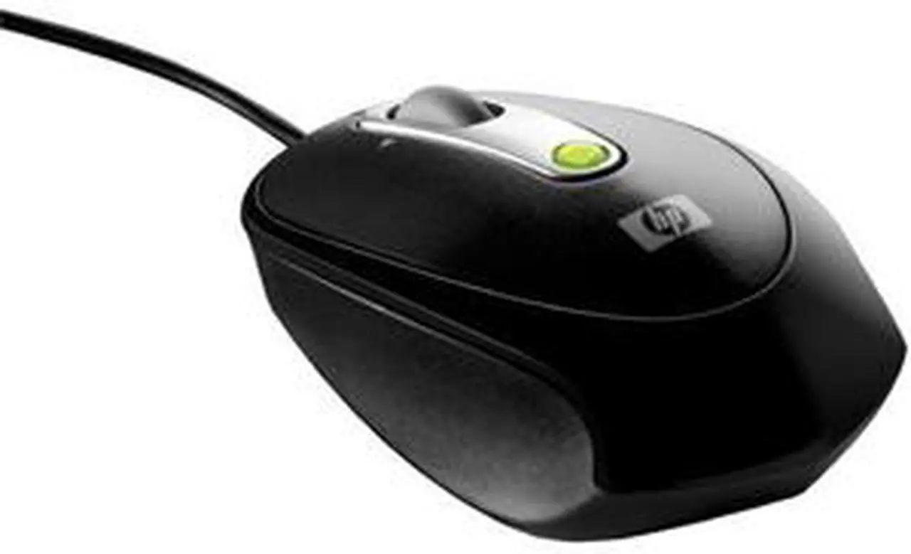 Main image of HP FQ983AA#ABA Black Tilt Wheel USB Wired Laser Mini Mobile Mouse