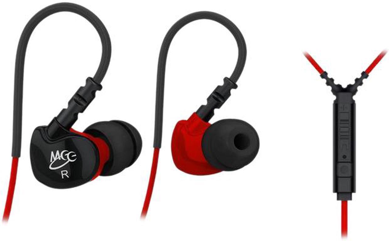 Mee audio Black/Red EP-SF6P-RDBK-MEE 3.5mm Connector Sport-Fi S6P Memory Wire In-Ear Earphones -