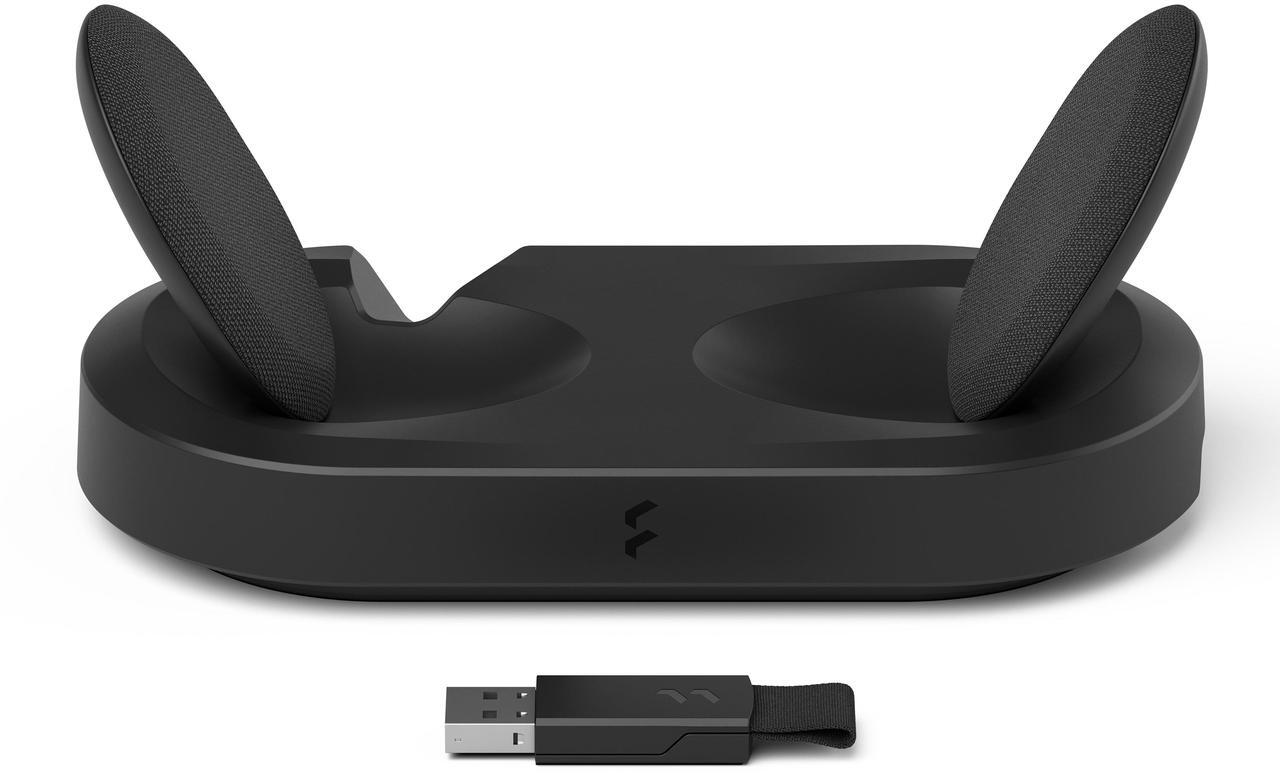 Alt view image 7 of 14 - Fractal Design Scape Dark RGB Wireless Gaming Headset w/ Immersive Audio, USB Dongle & BT 5.3, Charging Stand, 40-Hr Battery, compatible with PC, Mac, PS4, PS5, Switch, Mobile - Black (FD-HS-SCA1-01)