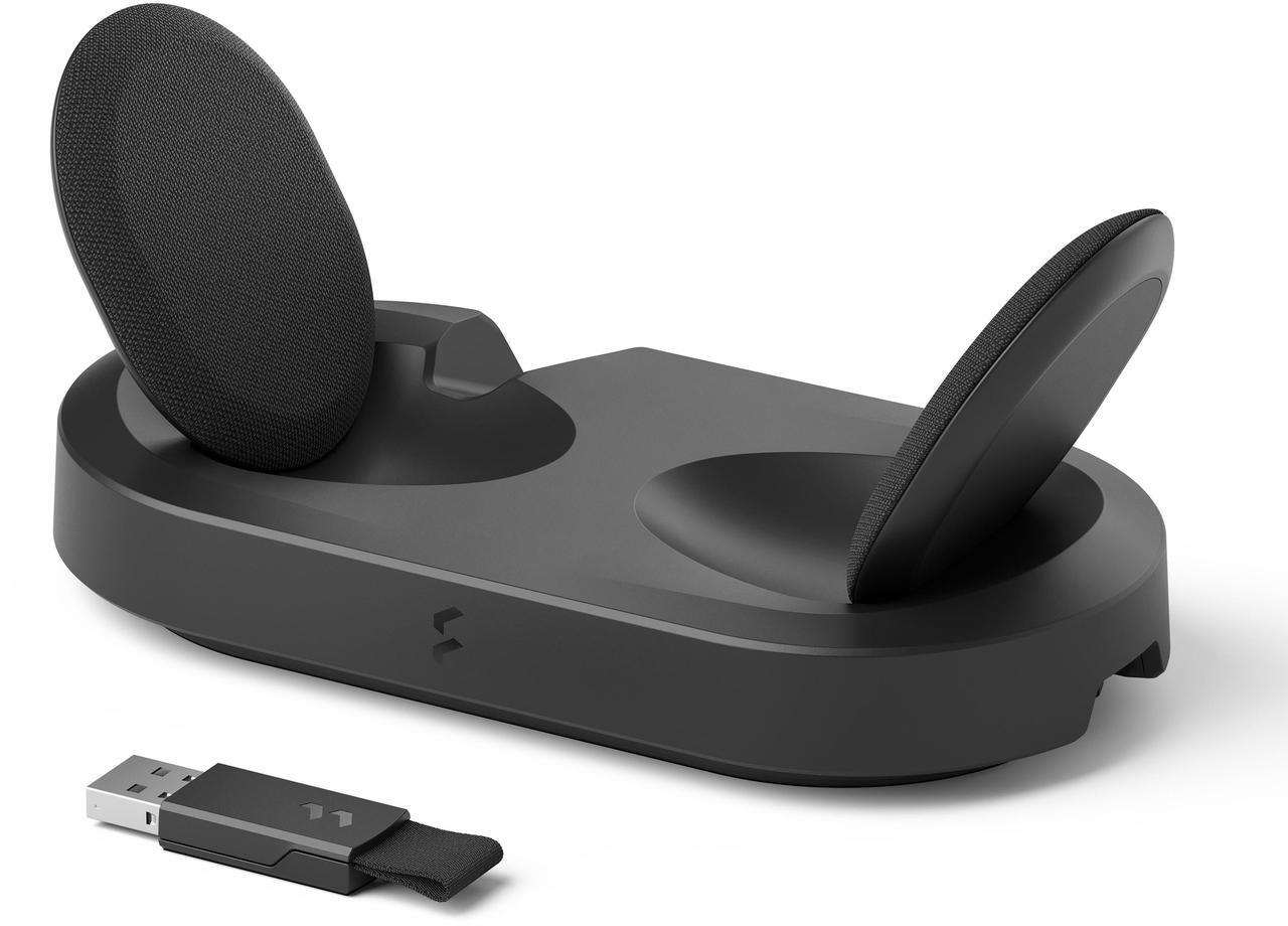 Alt view image 8 of 14 - Fractal Design Scape Dark RGB Wireless Gaming Headset w/ Immersive Audio, USB Dongle & BT 5.3, Charging Stand, 40-Hr Battery, compatible with PC, Mac, PS4, PS5, Switch, Mobile - Black (FD-HS-SCA1-01)