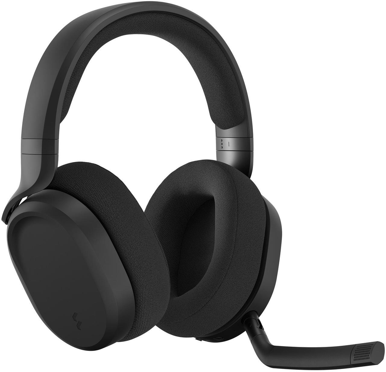 Alt view image 2 of 14 - Fractal Design Scape Dark RGB Wireless Gaming Headset w/ Immersive Audio, USB Dongle & BT 5.3, Charging Stand, 40-Hr Battery, compatible with PC, Mac, PS4, PS5, Switch, Mobile - Black (FD-HS-SCA1-01)