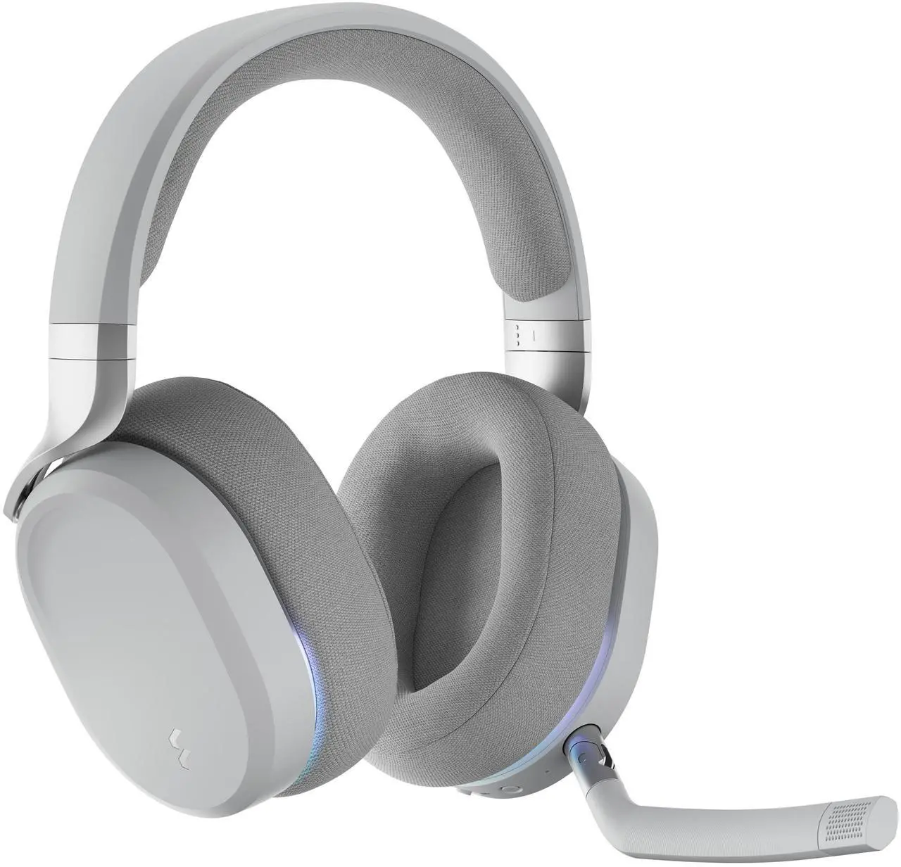 Alt view image 15 of 16 - Fractal Design Scape Light RGB Wireless Gaming Headset w/ Immersive Audio, USB Dongle & BT 5.3, Charging Stand, 40-Hr Battery, compatible with PC, Mac, PS4, PS5, Switch, Mobile - Gray (FD-HS-SCA1-02)