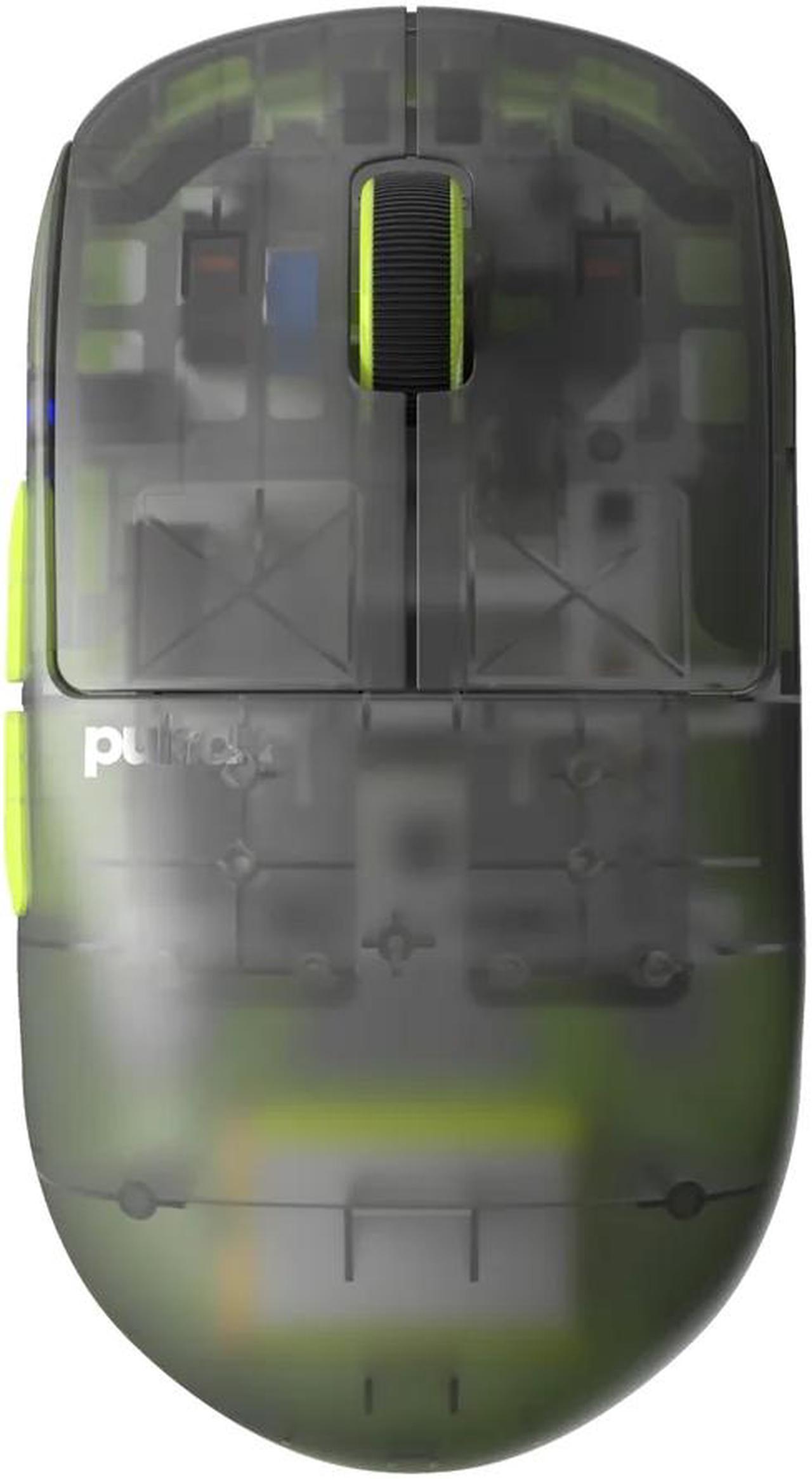 Pulsar Gaming Gears X2H Wireless Gaming Mouse Ultralight 54g, Ambidextrous, PAW3395 26K DPI Optical Sensor, 5 Programmable Buttons, Compatible w/Windows/Mac/Linux, Acidic Green