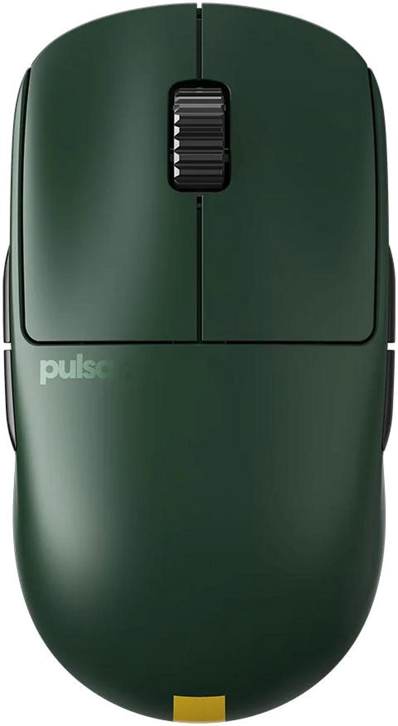 Pulsar Gaming Gears X2A Founder's Edition eS Wireless Gaming Mouse Lightweight 69g Ambidextrous, 2.4 Ghz 4K Dongle Included PAW3395 26K DPI Optical Sensor, OLED Display, Green