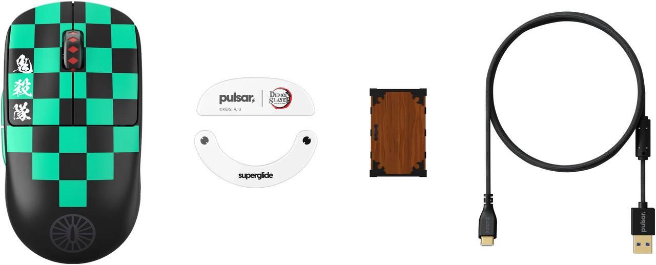 Alt view image 2 of 6 - Pulsar Gaming Gears X2 V2 Demon Slayer Edition - Wireless Gaming Mouse, 4K Dongle included, Ultra Lightweight 54g, PAW3395 26K DPI, 1ms Polling, Optical, Symmetrical Shape, Lag-Fre 2.4 GHz, Tanjiro