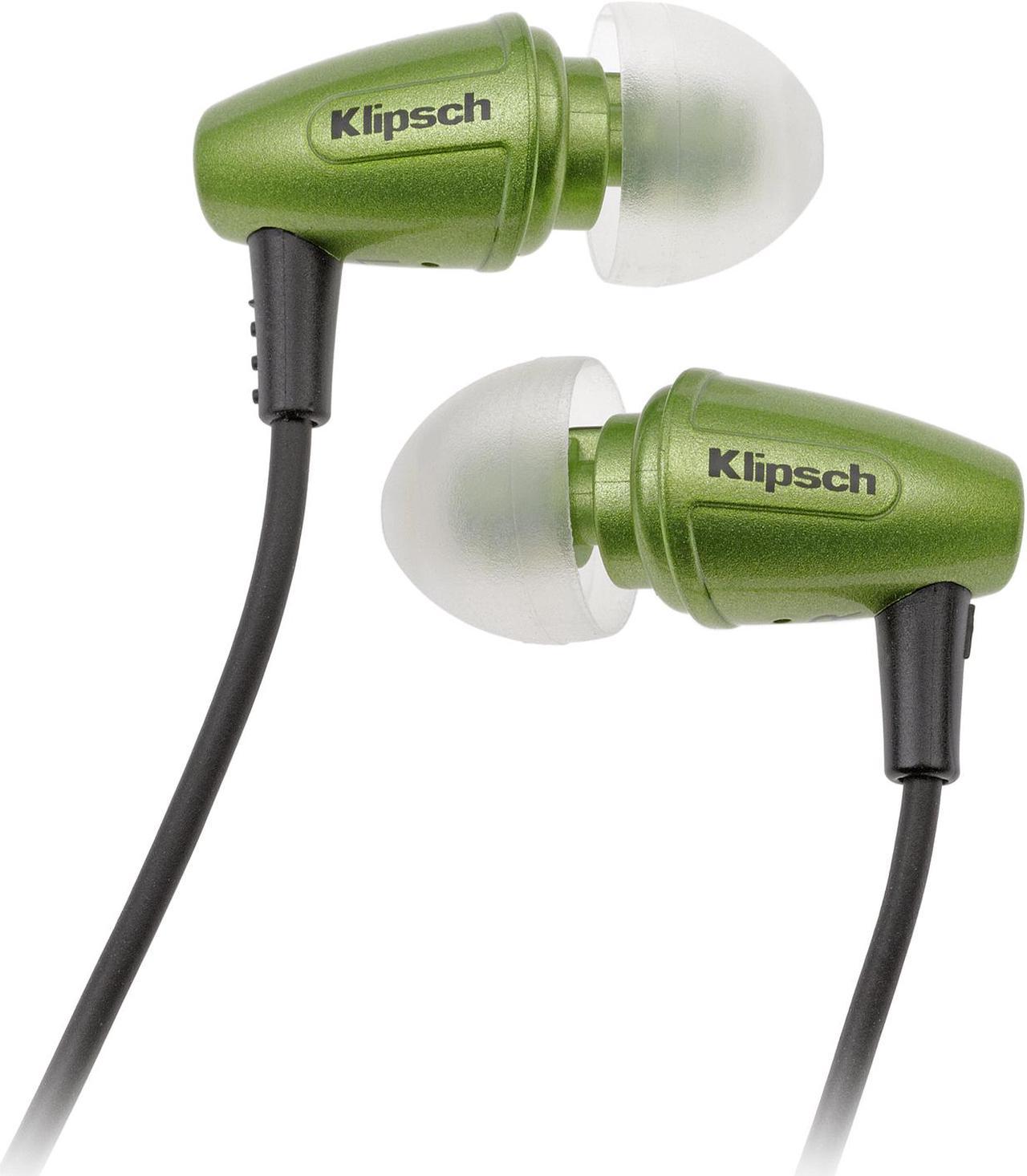 Klipsch Galaxy Green Image S3 3.5mm Connector Canal Galaxy Green Nosie-Isolating Earphone W/Patented Oval Ear-tips