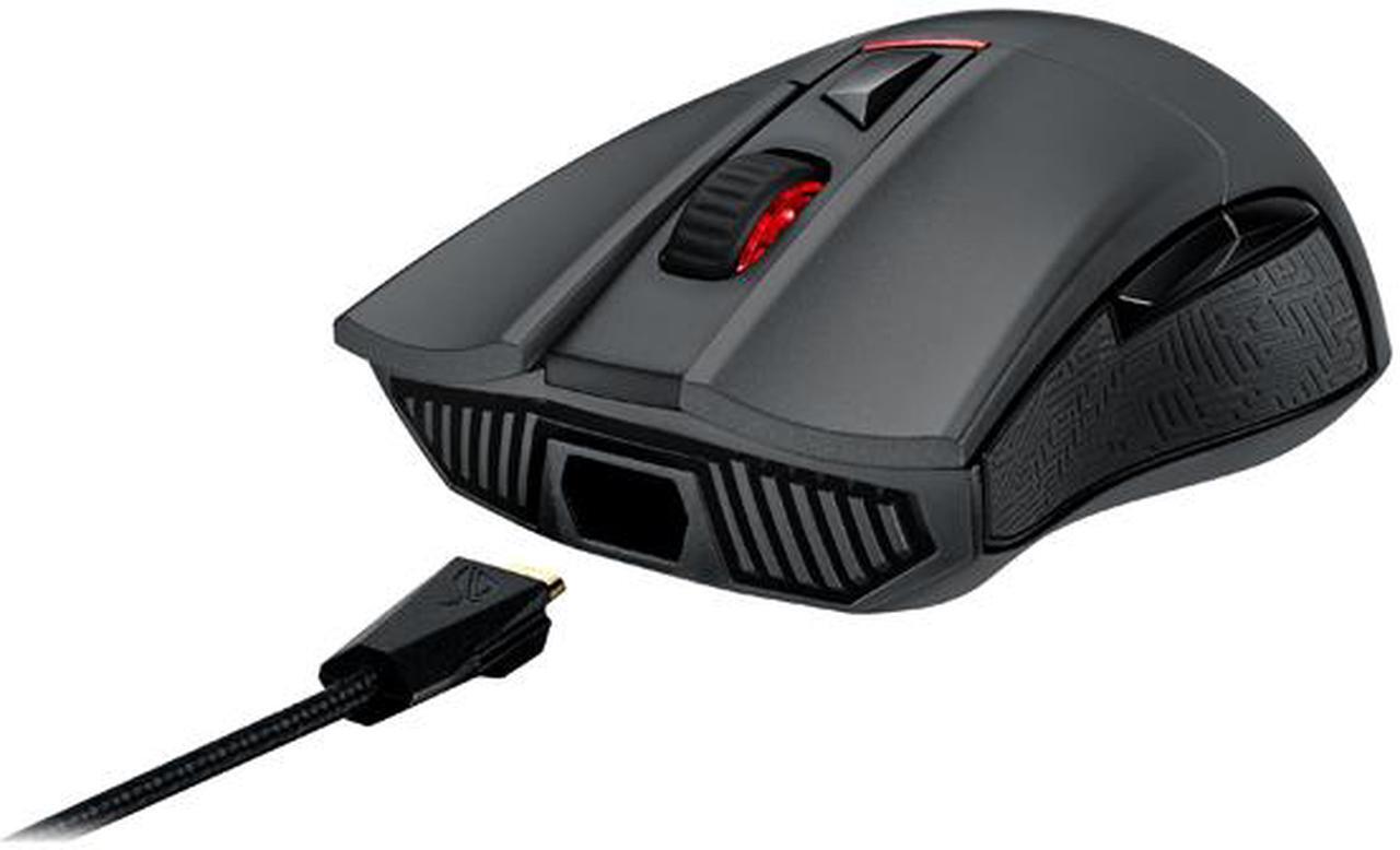 Alt view image 5 of 7 - ASUS ROG Gladius Wired Optical Gaming Mouse, 6400 DPI, Steel Grey