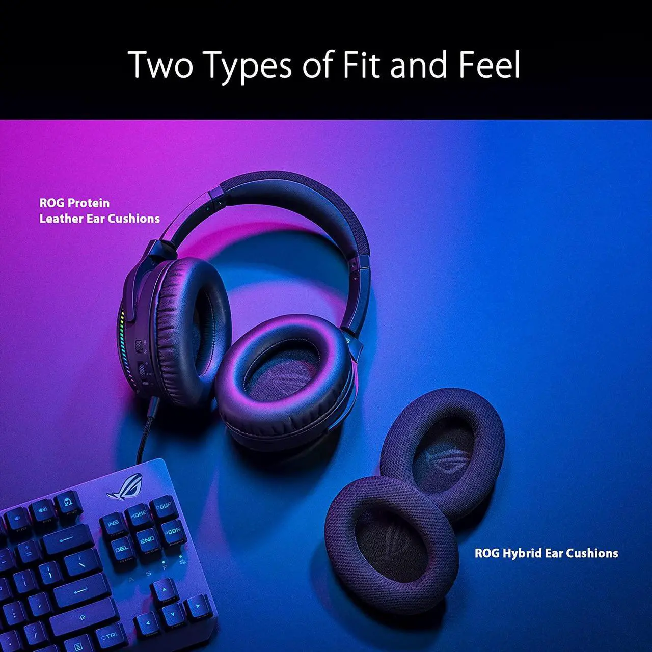 Alt view image 7 of 7 - ASUS ROG Fusion II 300 Gaming Headset (AI Beamforming Mic with Noise Canceling, 7.1 Surround Sound, 50mm Driver, Hi-Res ESS 9280 Quad DAC, USB-C, for PC, Mac, PS4, PS5, Switch)- Black