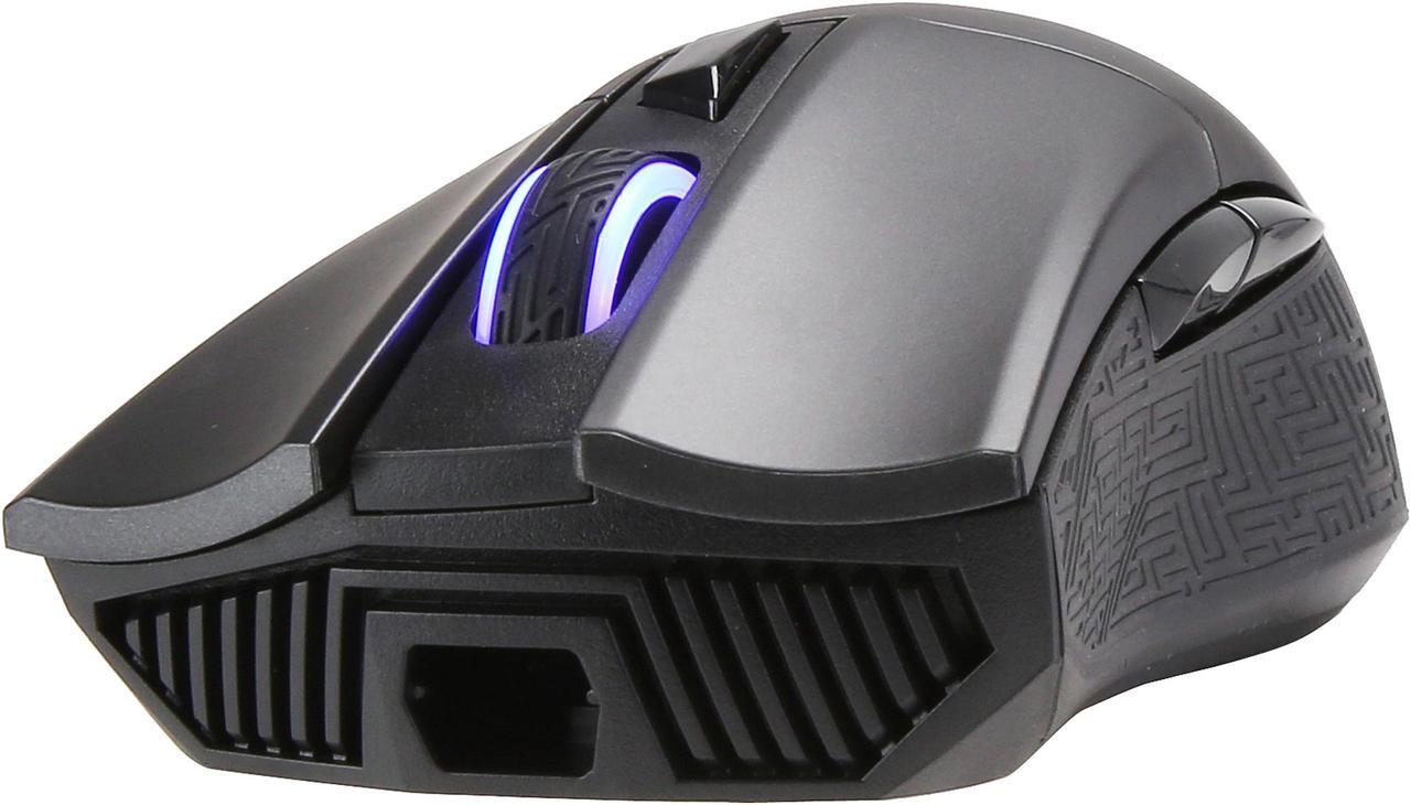 Alt view image 7 of 7 - ASUS Wireless Optical Gaming Mouse for PC - ROG Gladius II | Right-hand Grip | 12000 DPI Optical Sensor, 400 IPS, Omron Switches | 6 Programmable Buttons | Aura Sync RGB Lighting, ROG Armoury II