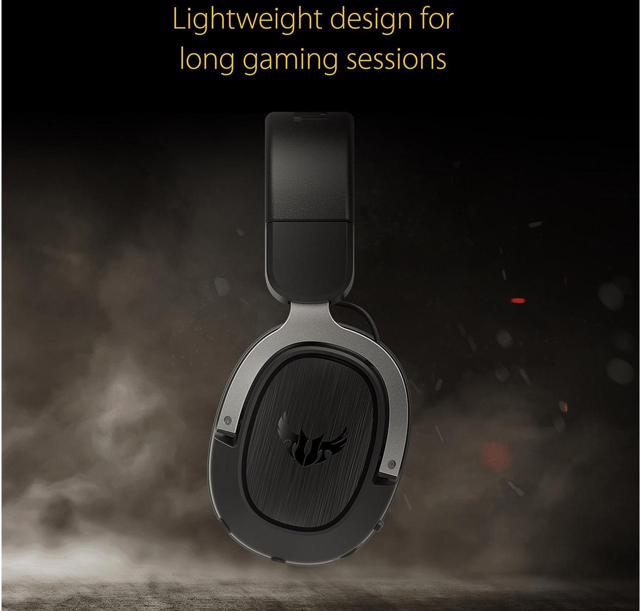 Alt view image 3 of 6 - ASUS TUF H3 Gaming Headset H3 – Discord, TeamSpeak Certified |7.1 Surround Sound | Gaming Headphones with Boom Microphone for PC, Playstation 4, Nintendo Switch, Xbox One, Mobile Devices