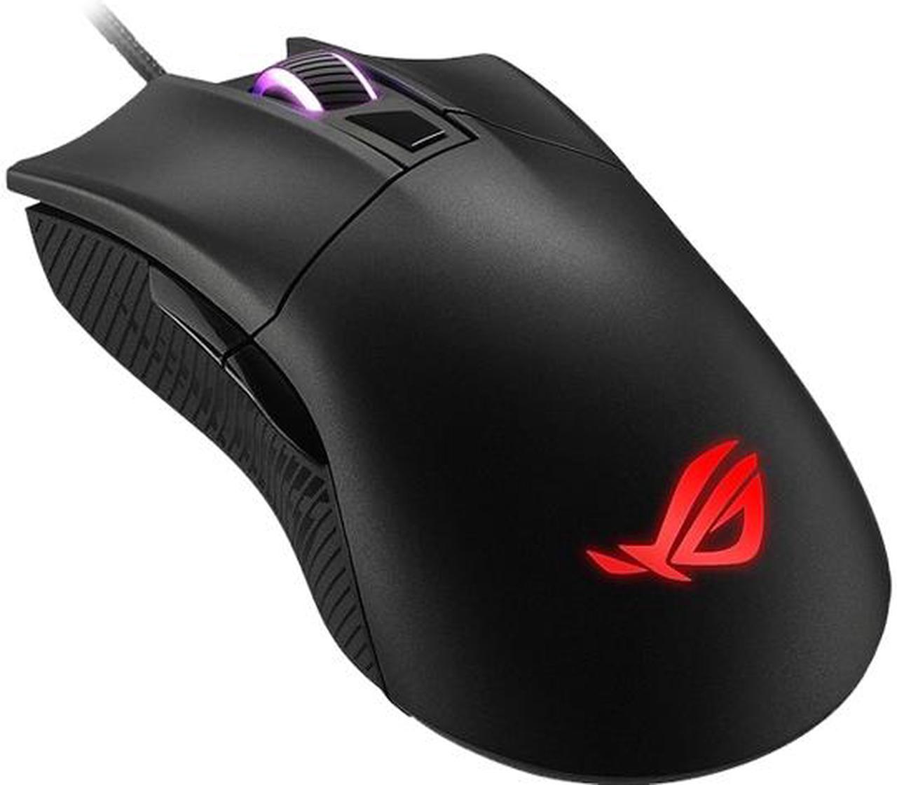 ASUS Optical Gaming Mouse - ROG Gladius II Core | Ergonomic Right-hand Grip | Lightweight PC Gaming Mouse | 6200 DPI Optical Sensor | Omron Switches | 6 Buttons | Aura Sync RGB Lighting