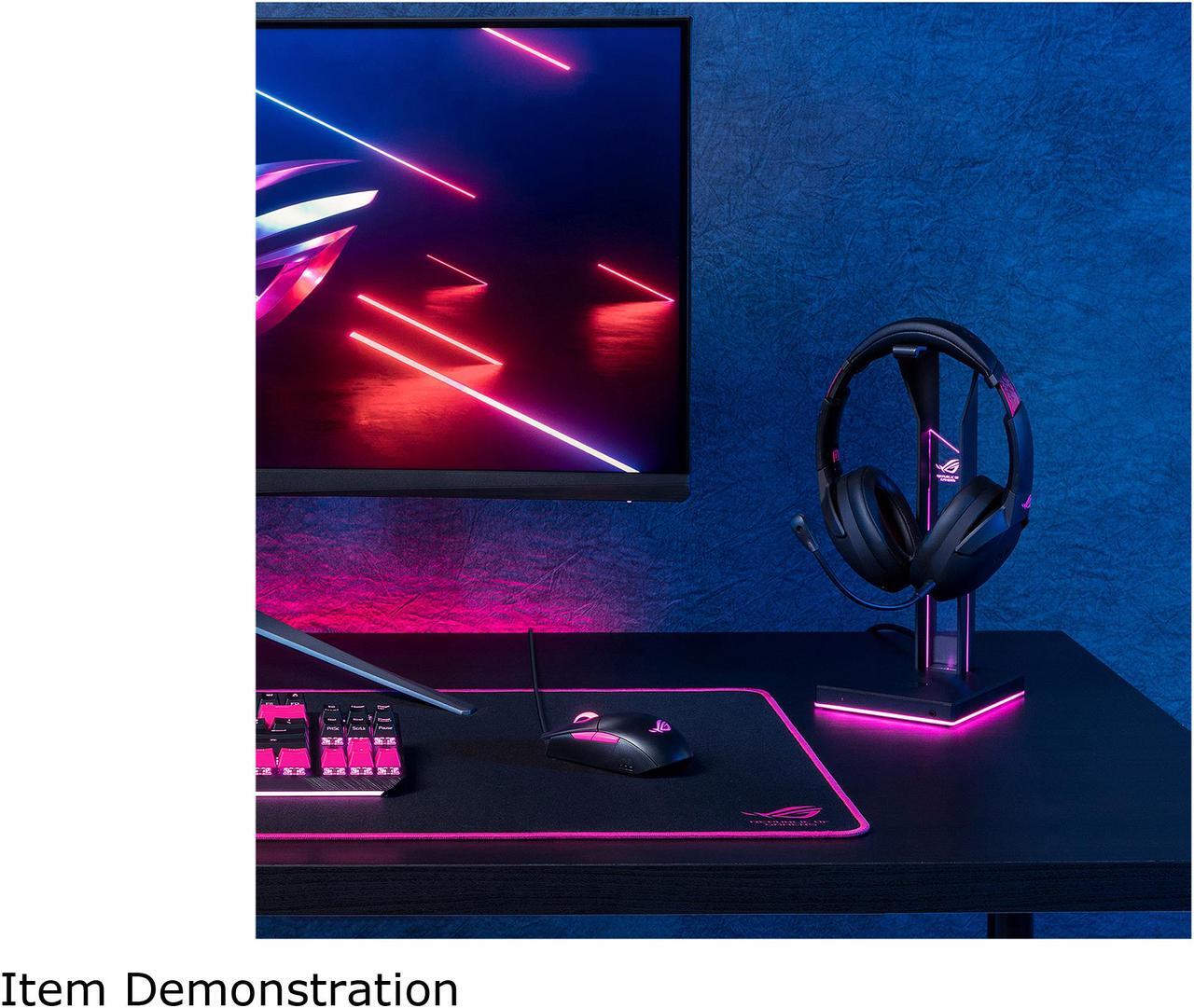 Alt view image 6 of 7 - ASUS ROG Strix Go 2.4 Electro Punk 3.5mm/ USB Connector Circumaural USB-C 2.4 GHz Wireless Gaming Headset