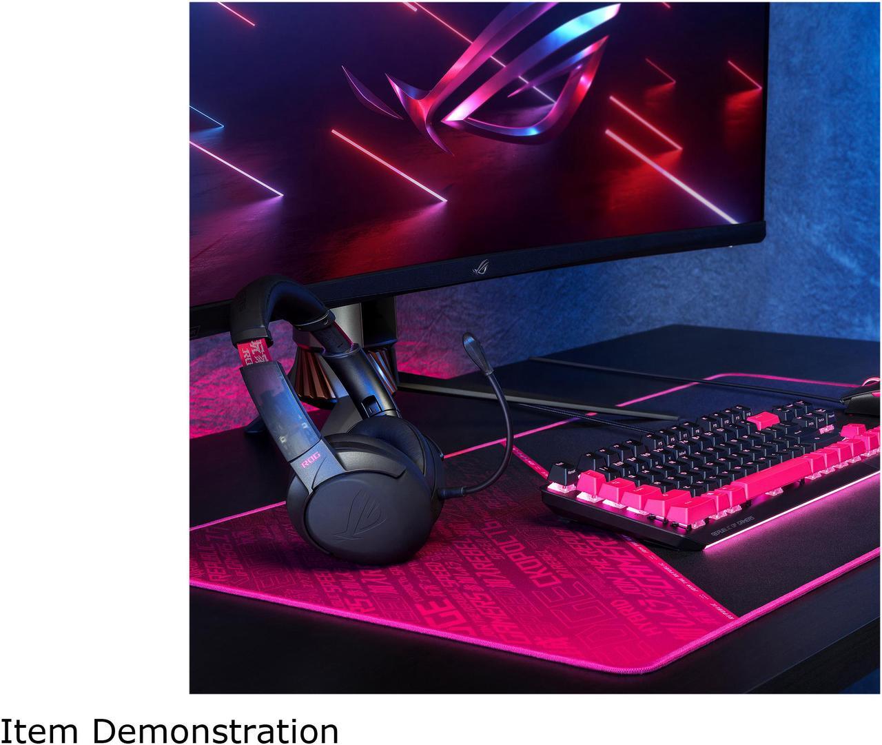 Alt view image 7 of 7 - ASUS ROG Strix Go 2.4 Electro Punk 3.5mm/ USB Connector Circumaural USB-C 2.4 GHz Wireless Gaming Headset