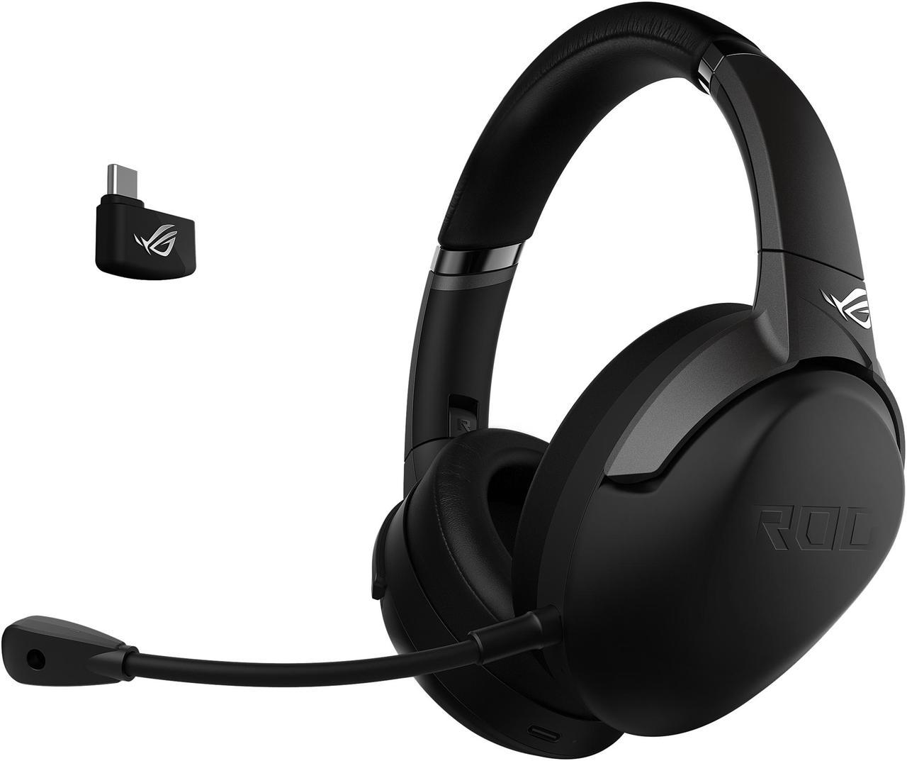 ASUS ROG Strix Go 2.4 Wireless Gaming Headset with USB-C 2.4 GHz Adapter | Ai Powered Noise-Cancelling Microphone | Over-ear Headphones for PC, Mac, Nintendo Switch, and PS5/4